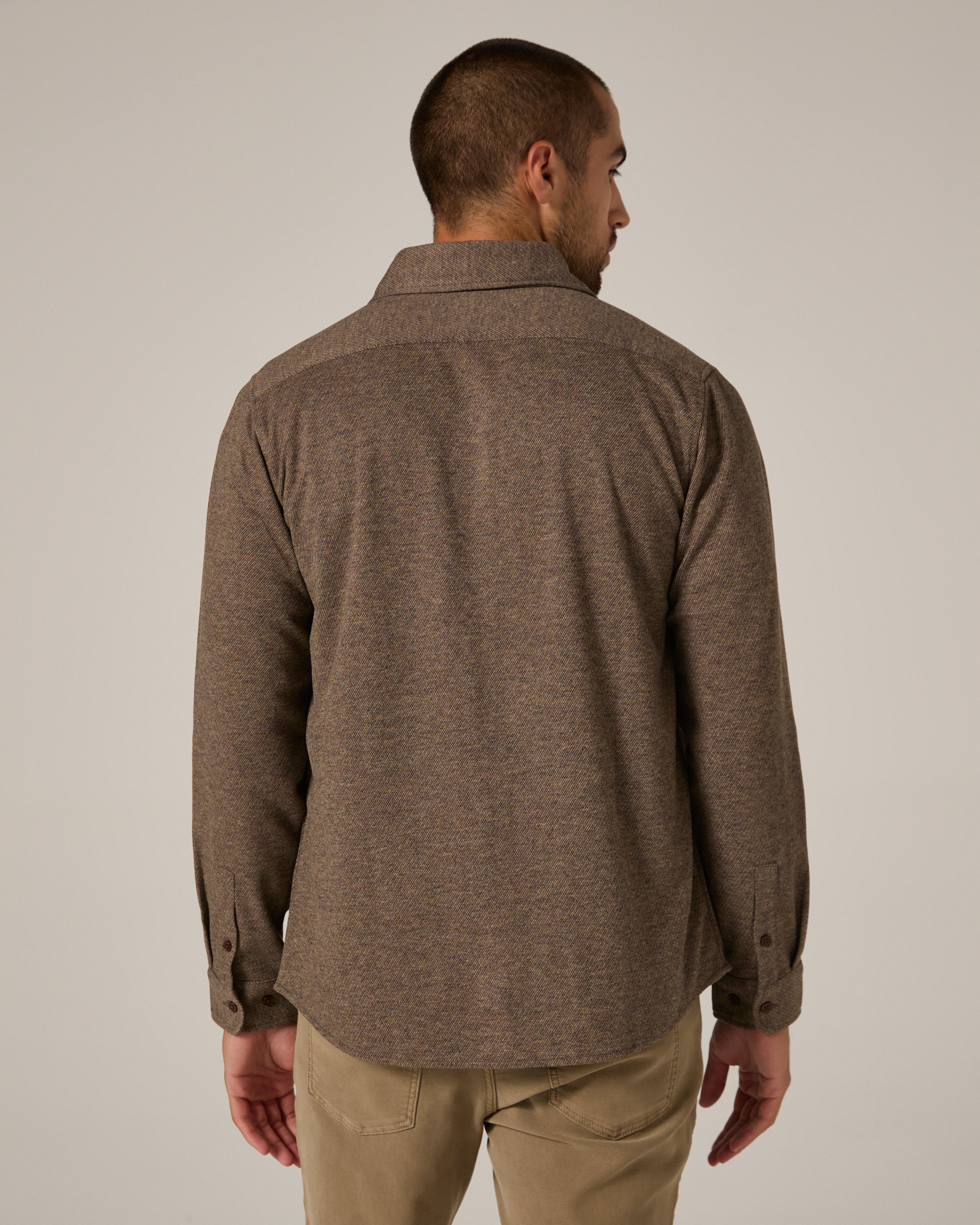 Generation Marled Knit Shirt Brown