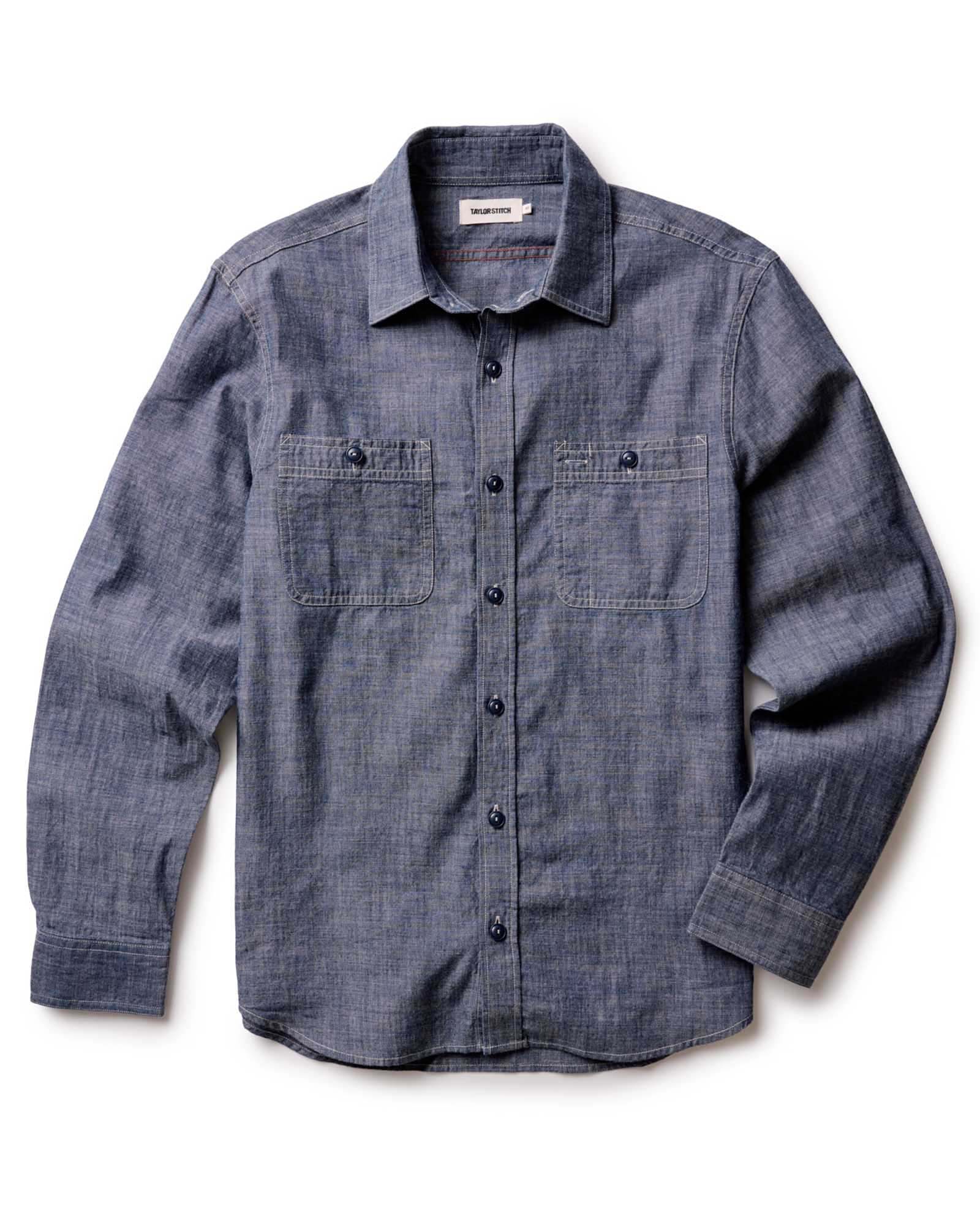 The Foundry Chambray Shirt Rinsed Indigo