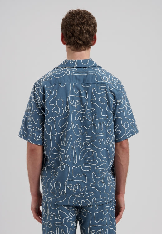 Leo Resort Shirt Blue Fusion