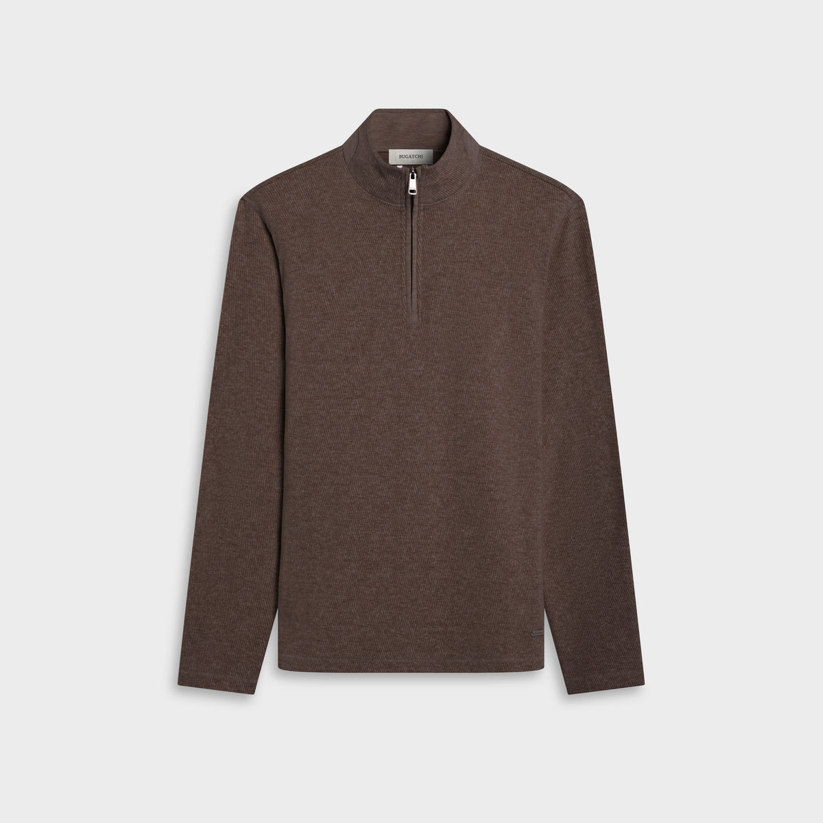 Knit Quarter Zip Sweater Mocha