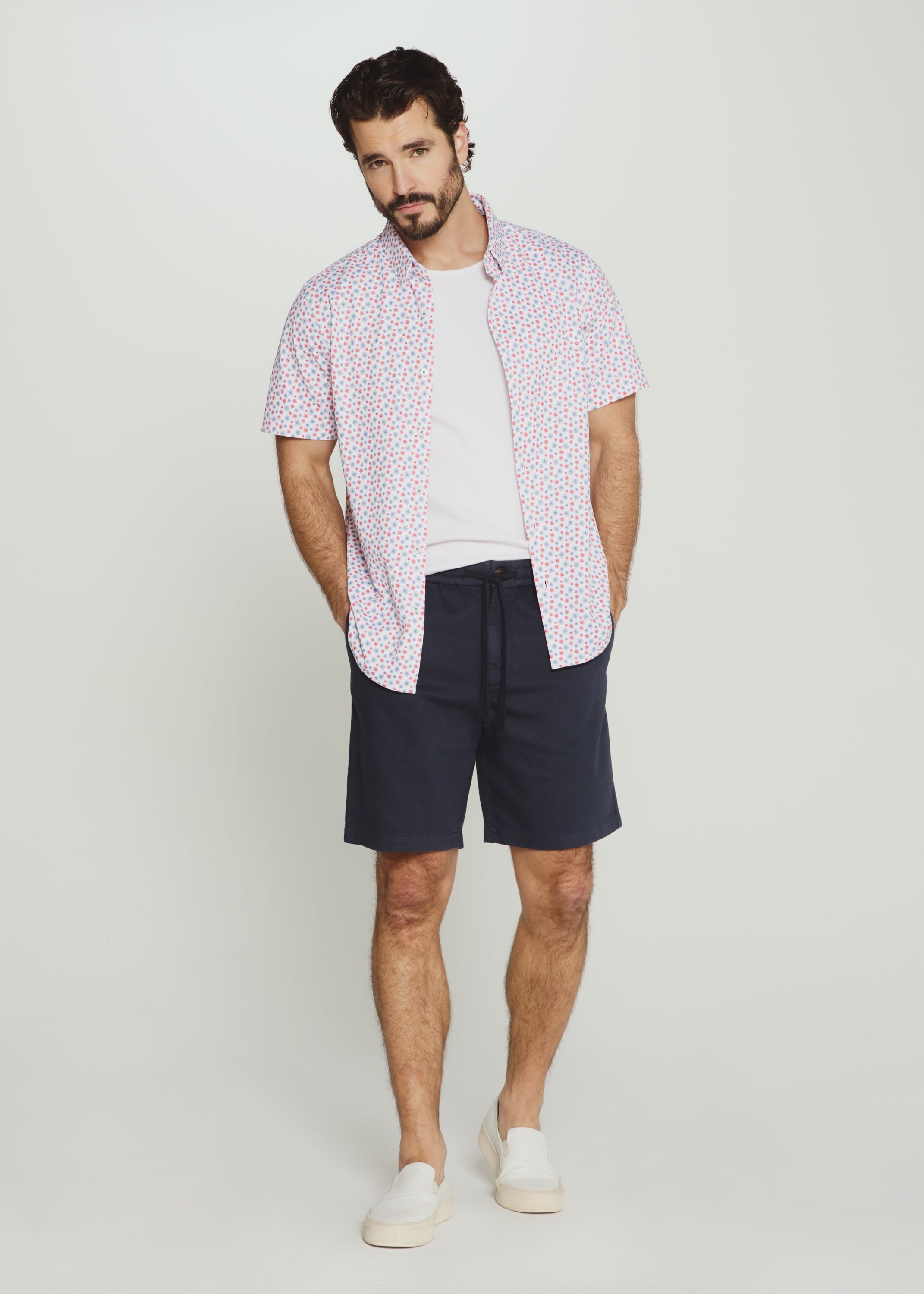 Laguna Linen Pull-On Short Navy