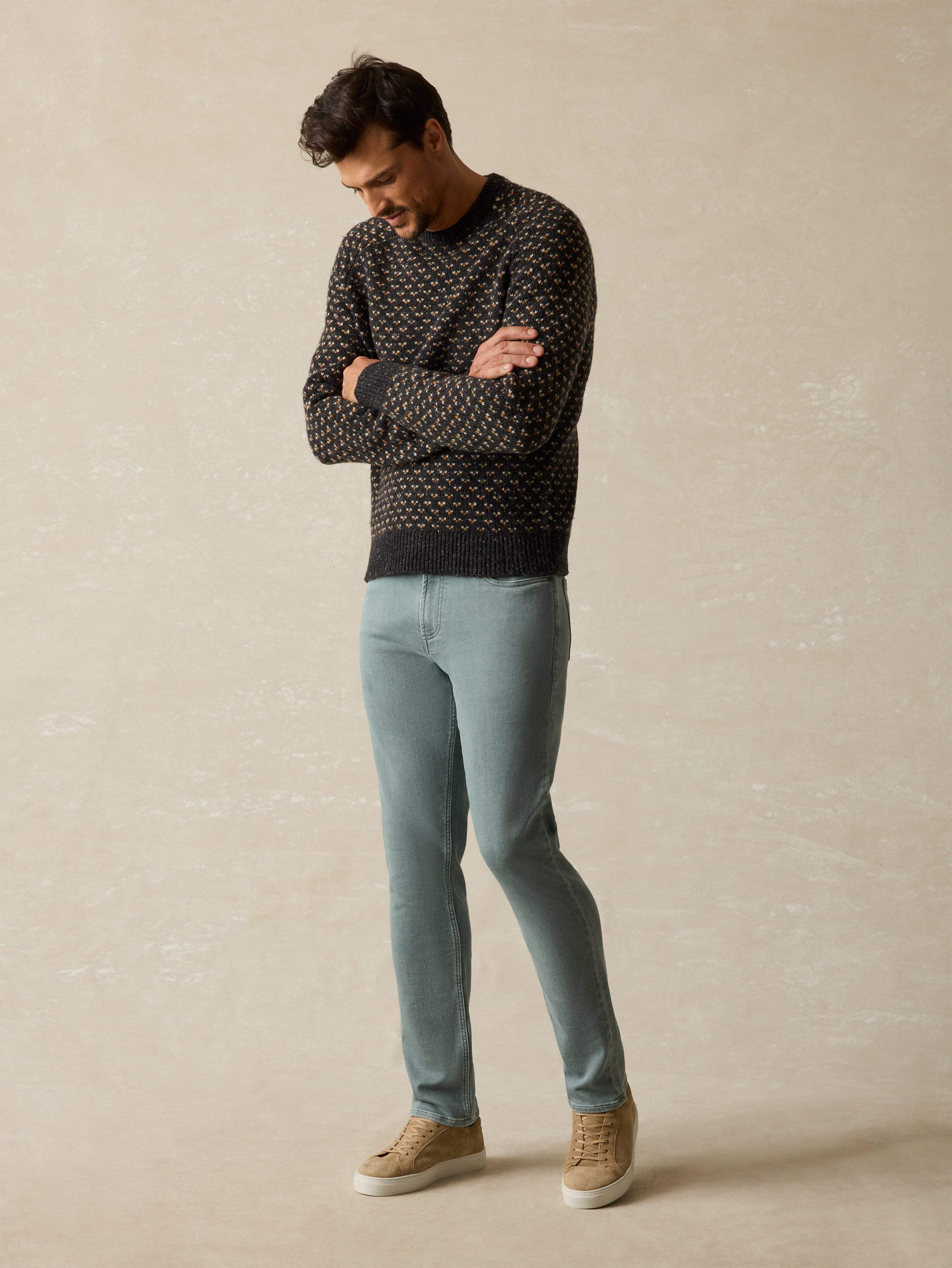 Stretch Terry 5 Pocket Ocean Glass