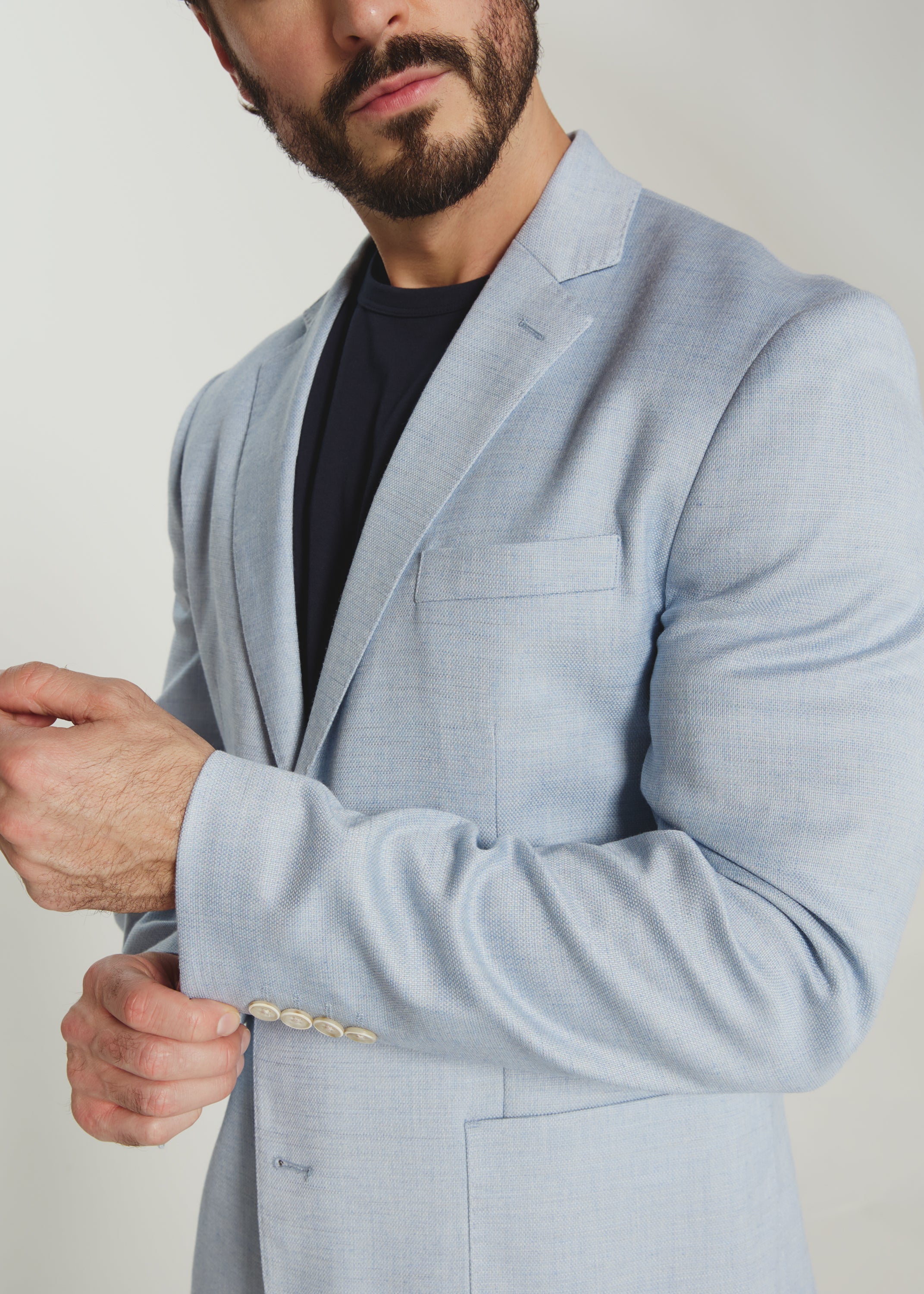 Saltwood Linen Blazer Light Blue