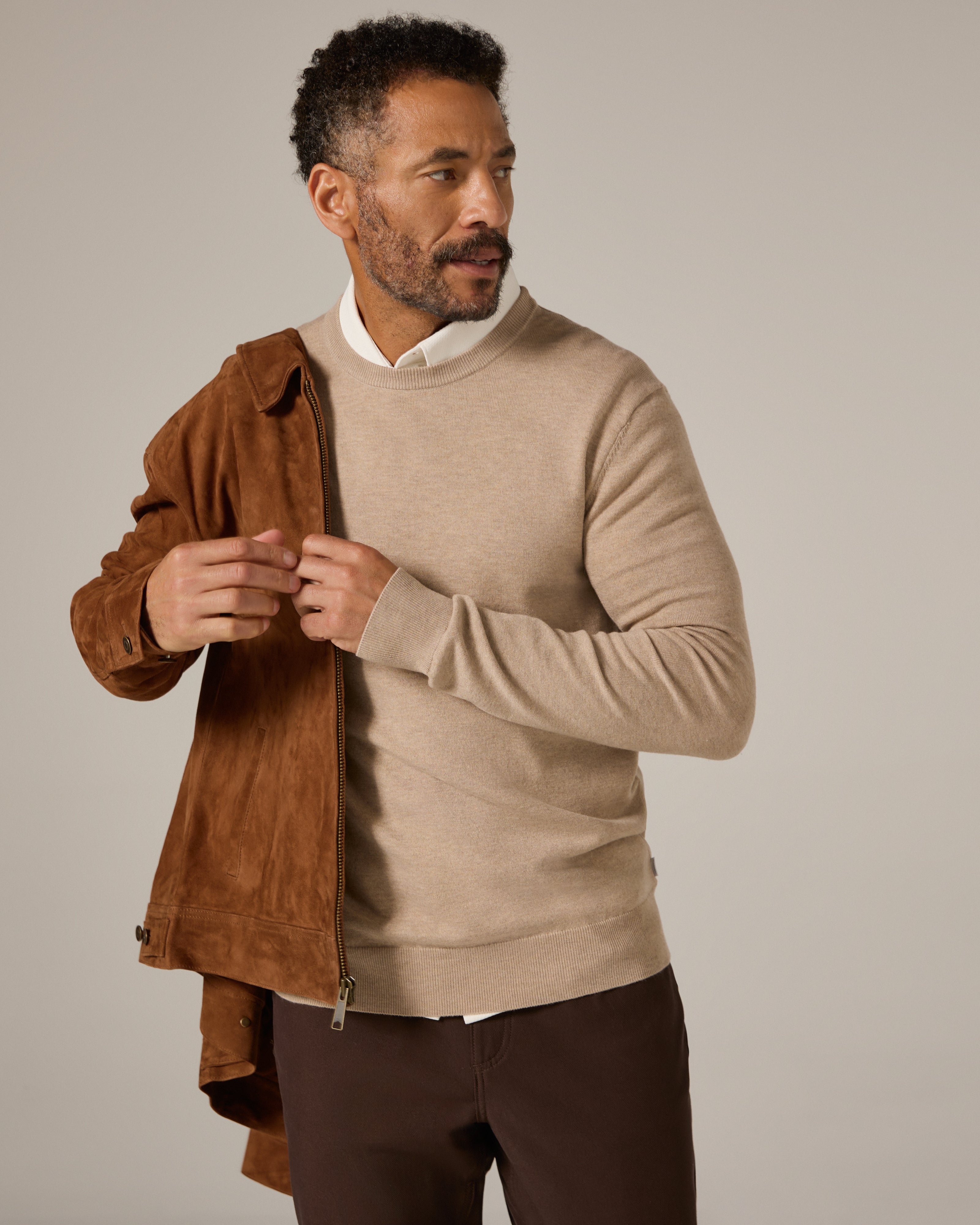 Alcott Crewneck Sweater Tan
