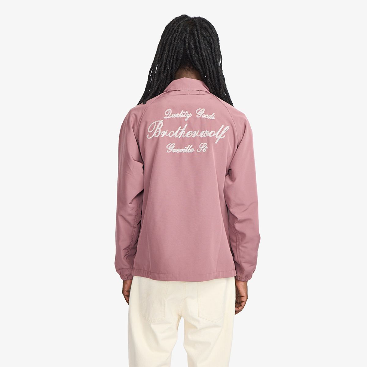 Emroidered Coach Jacket Bordeaux