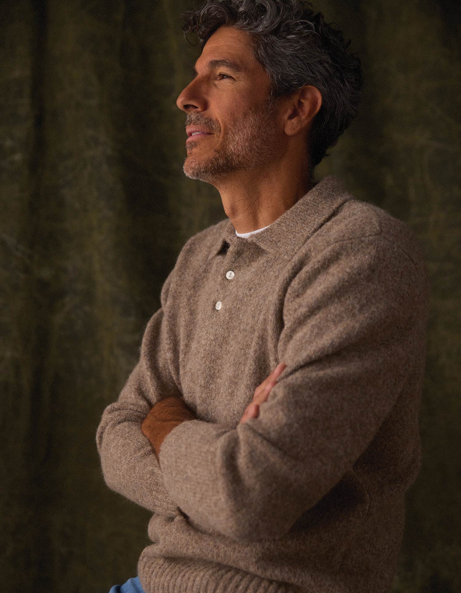 Homebound Polo Sweater Toasted Chestnut