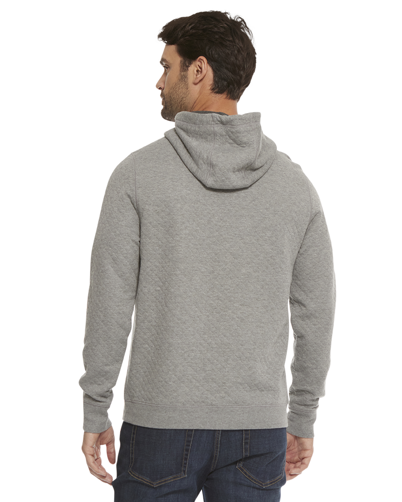 Bradner Quilted Hoodie Grey Heather