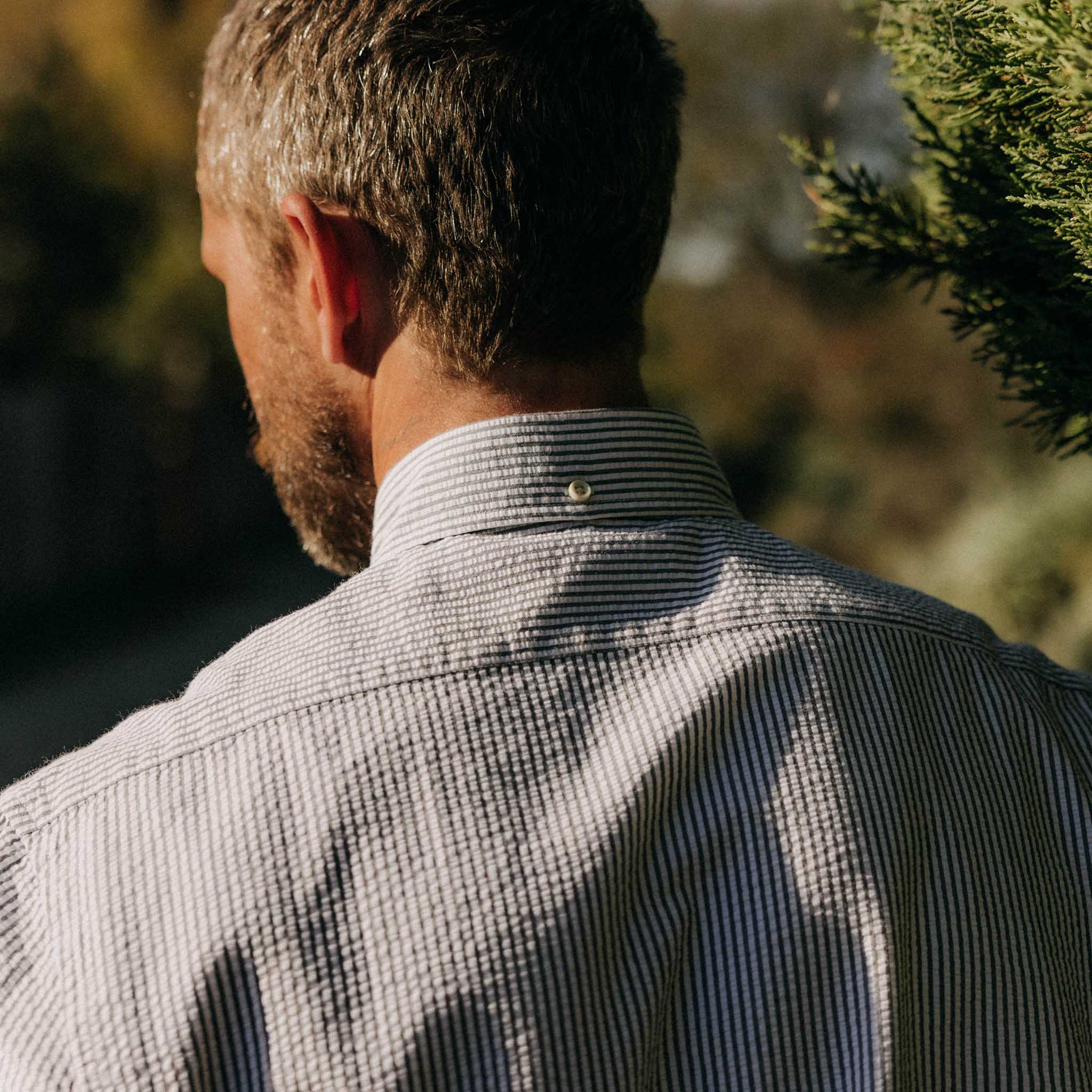 The Jack Shirt Navy Stripe Seersucker