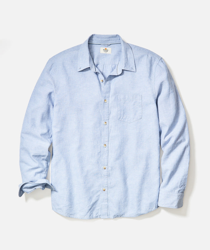 Long Sleeve Better-Than-Linen Shirt Chambray