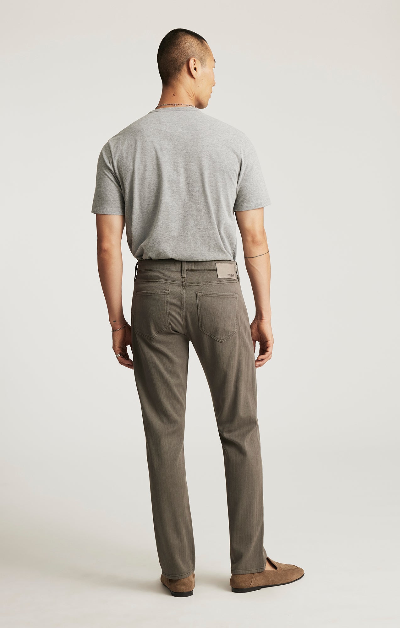 Marcus Slim Straight Leg Sage Herringbone