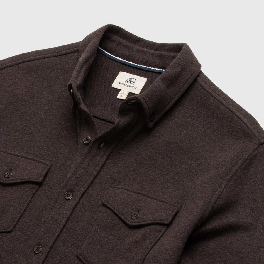 Rex Soft Rib 2-Patch Pocket Shirt Brown Heather
