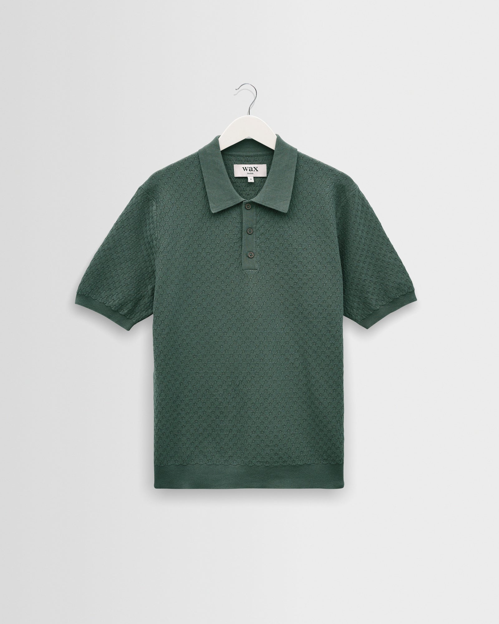 Naples Polo in Retro Diamond Cotton Sea Green