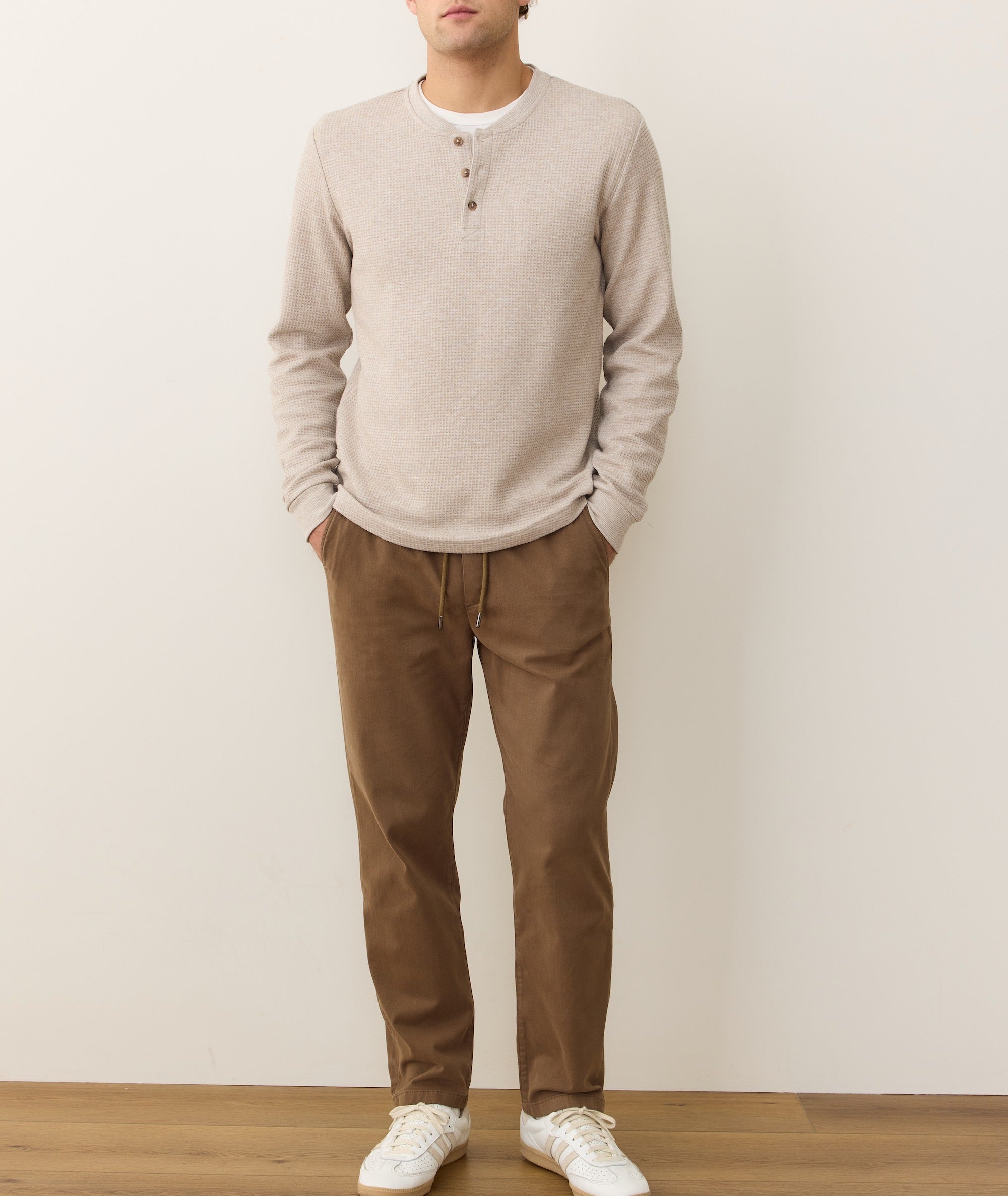 Waffle Henley Oatmeal