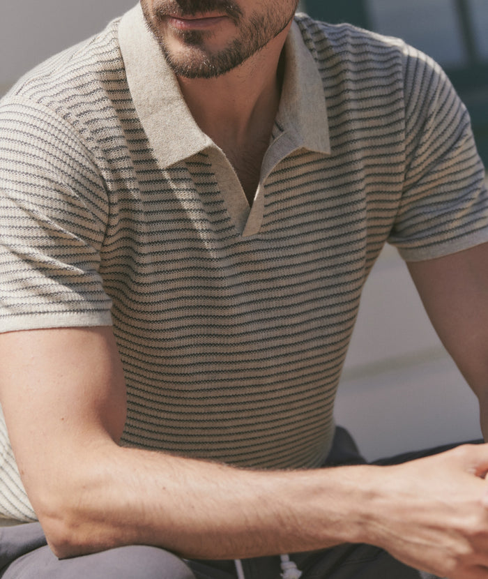 Liam Sweater Polo Natural/Charcoal