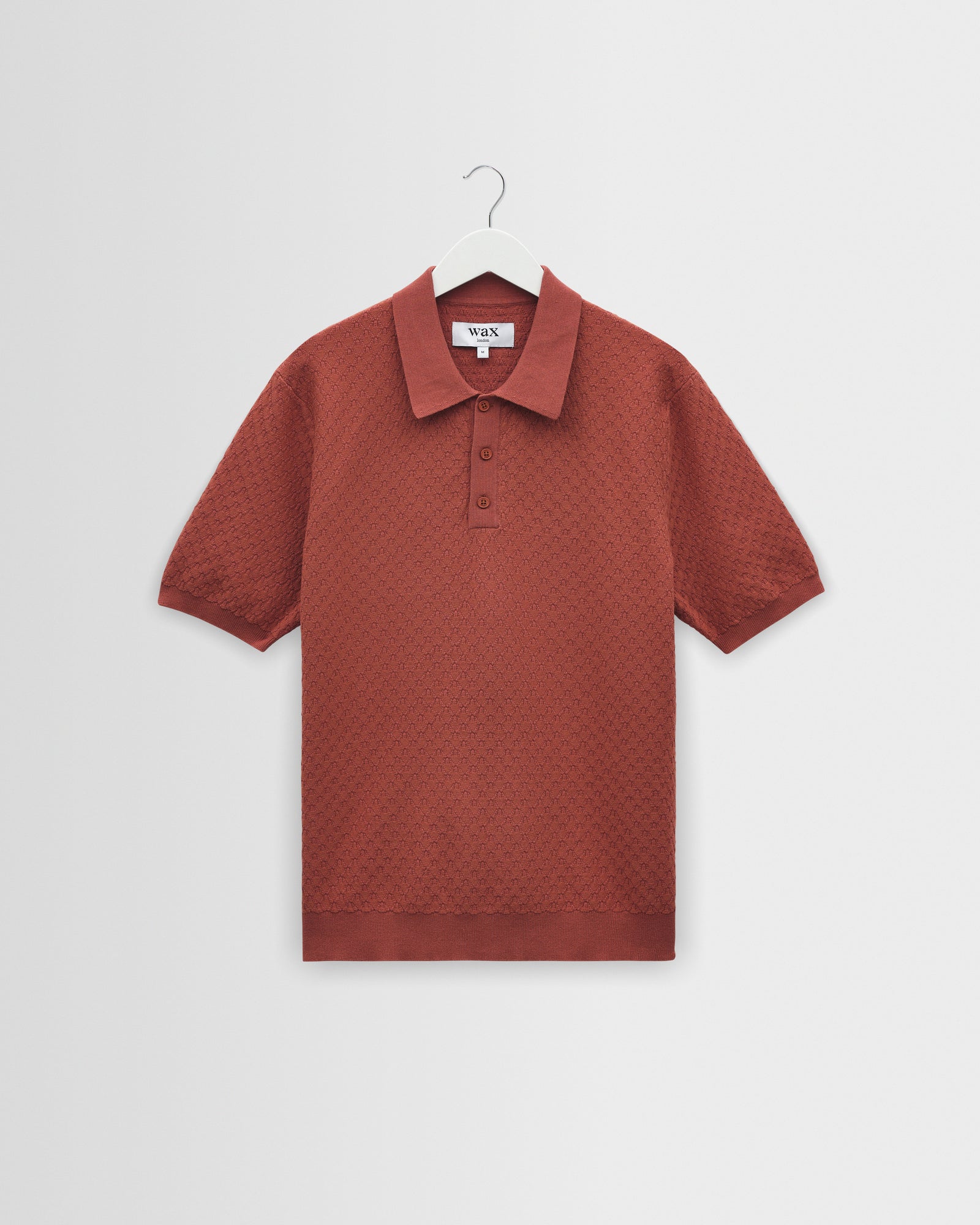 Naples Polo in Retro Diamond Cotton Rust