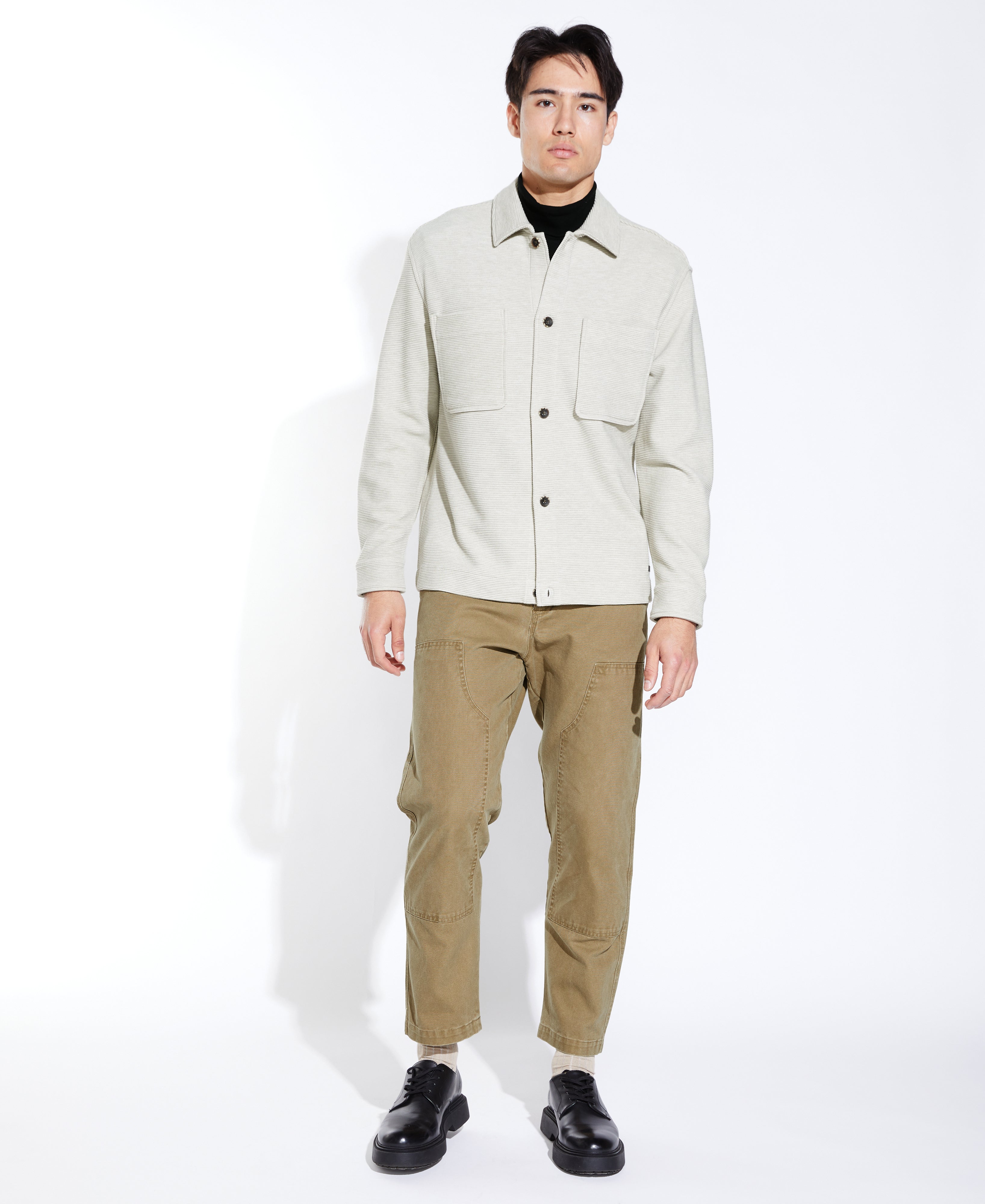 Roy Chenille Overshirt Heather Oatmeal