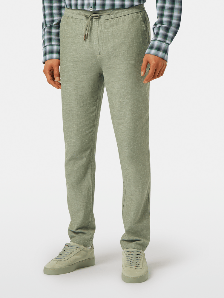 Warren Linen Twill Pant Army