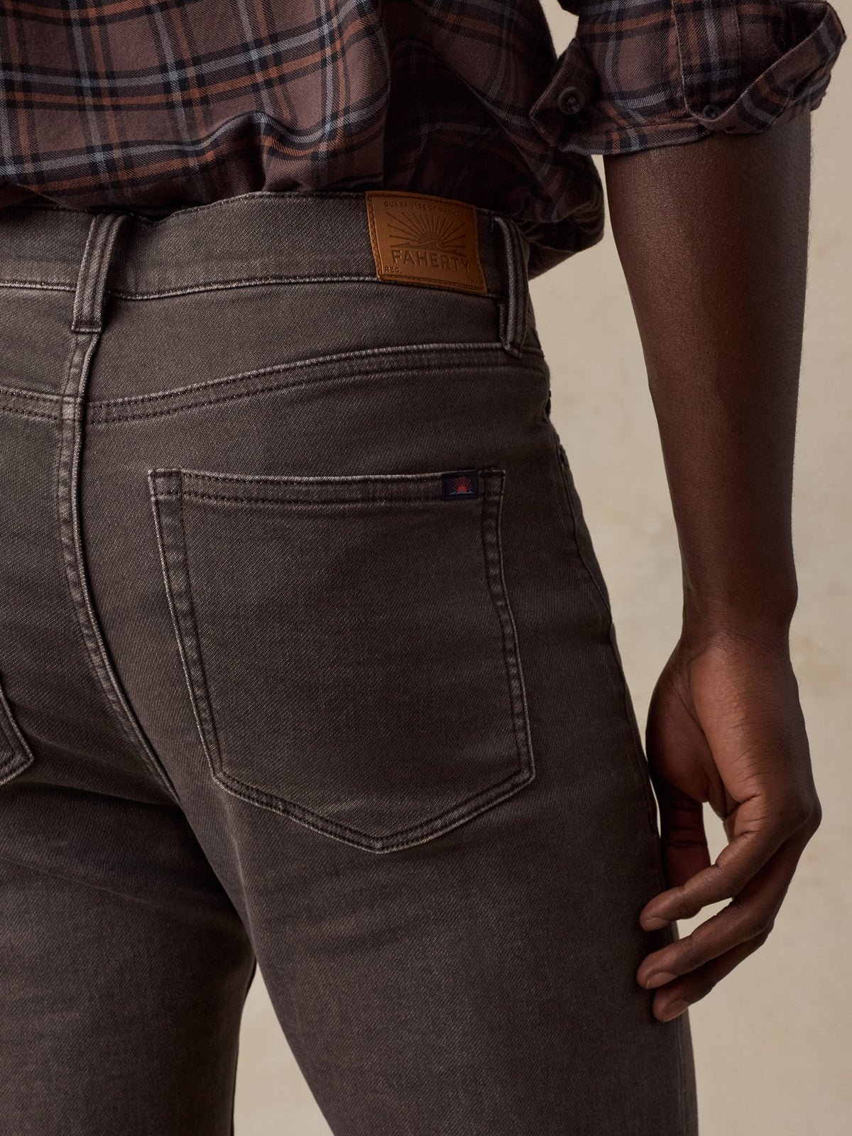 Stretch Terry 5-Pocket Coast Brown