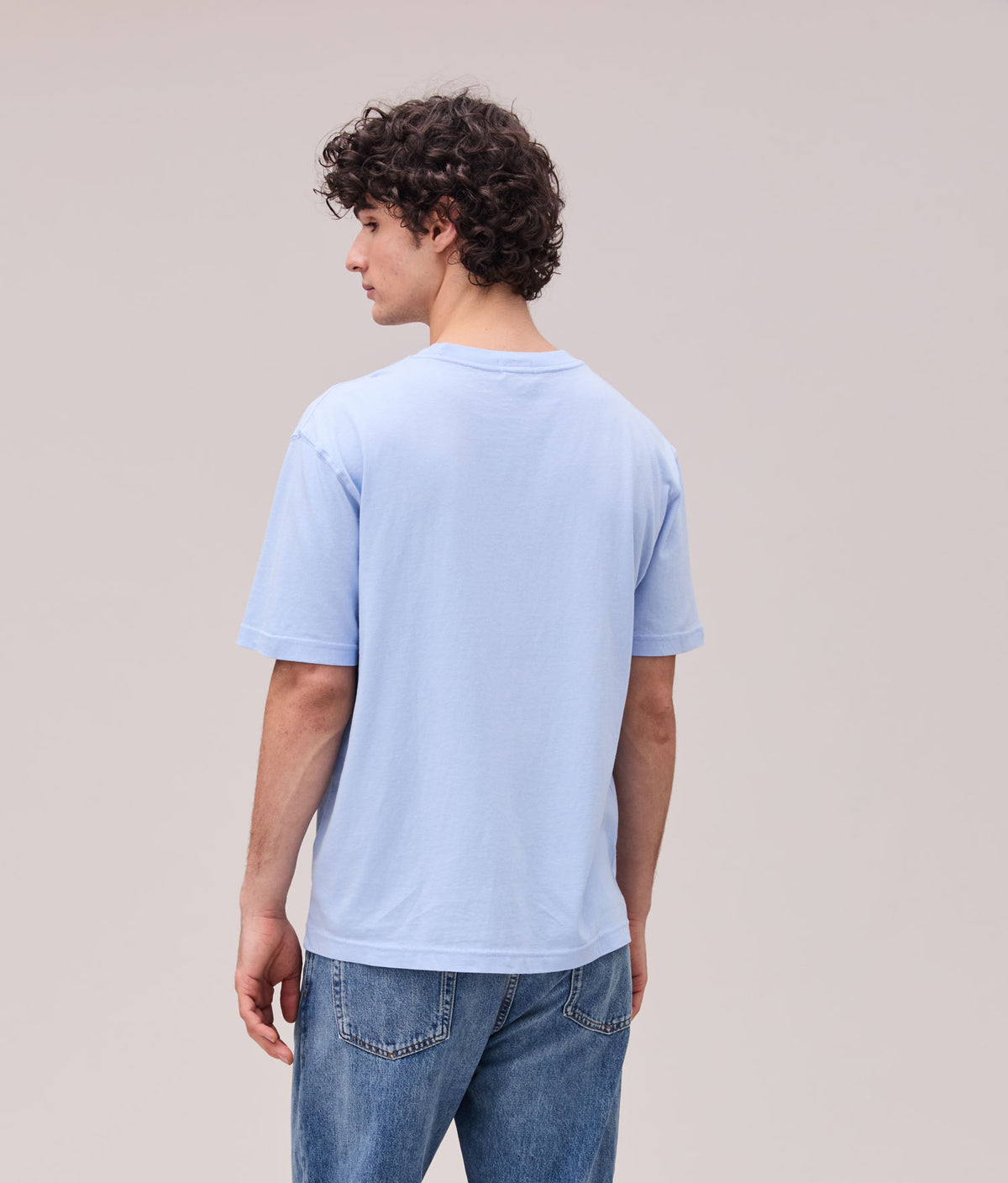Relaxed Short Sleeve Tee Chambray Blue