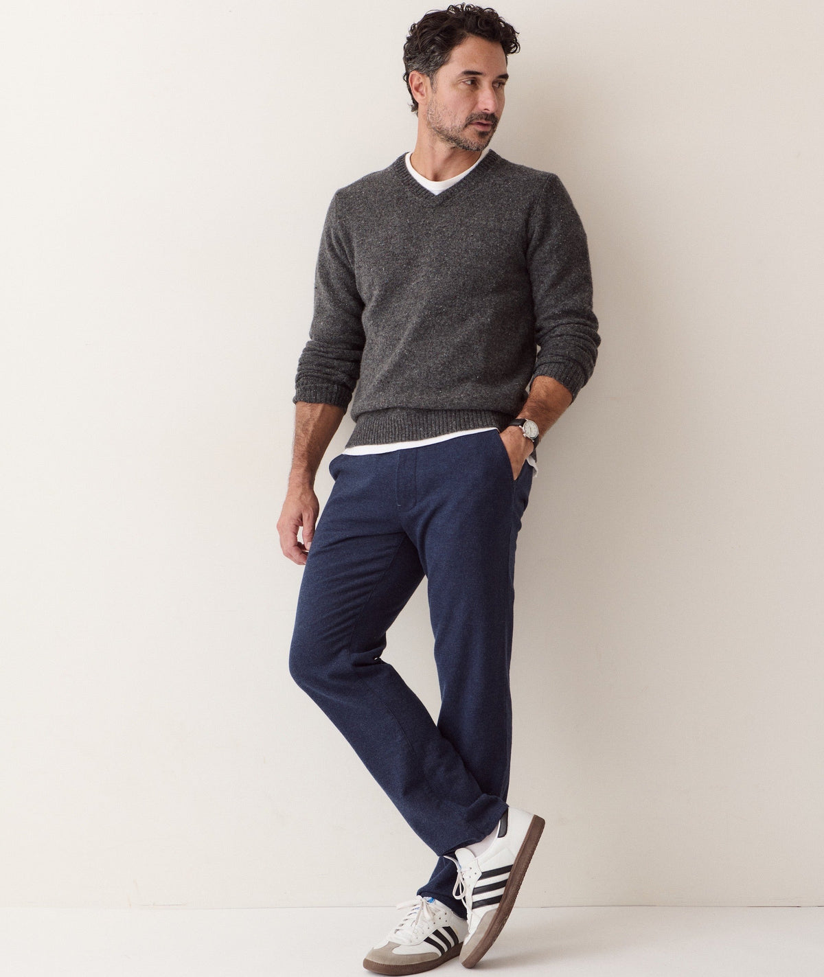 Saturday Houndstooth Chino - Slim Straight Navy