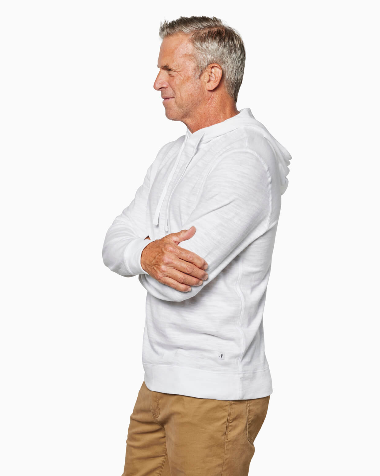 Surf Slub Hoodie White