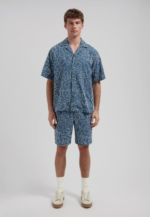 Leo Resort Shirt Blue Fusion