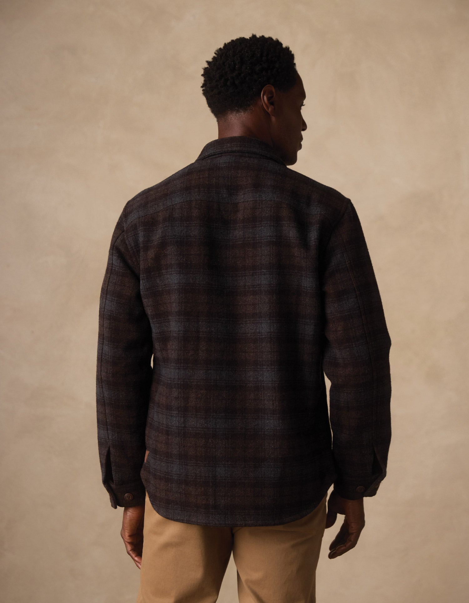 Brightside Flannel-Lined Workwear Jacket Brown Plaid