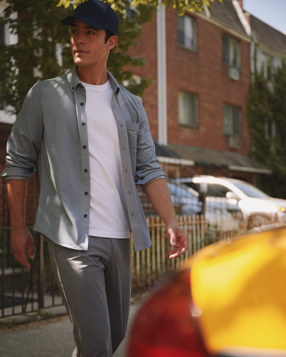Effortless Oxford Button Down Vintage Indigo Heather