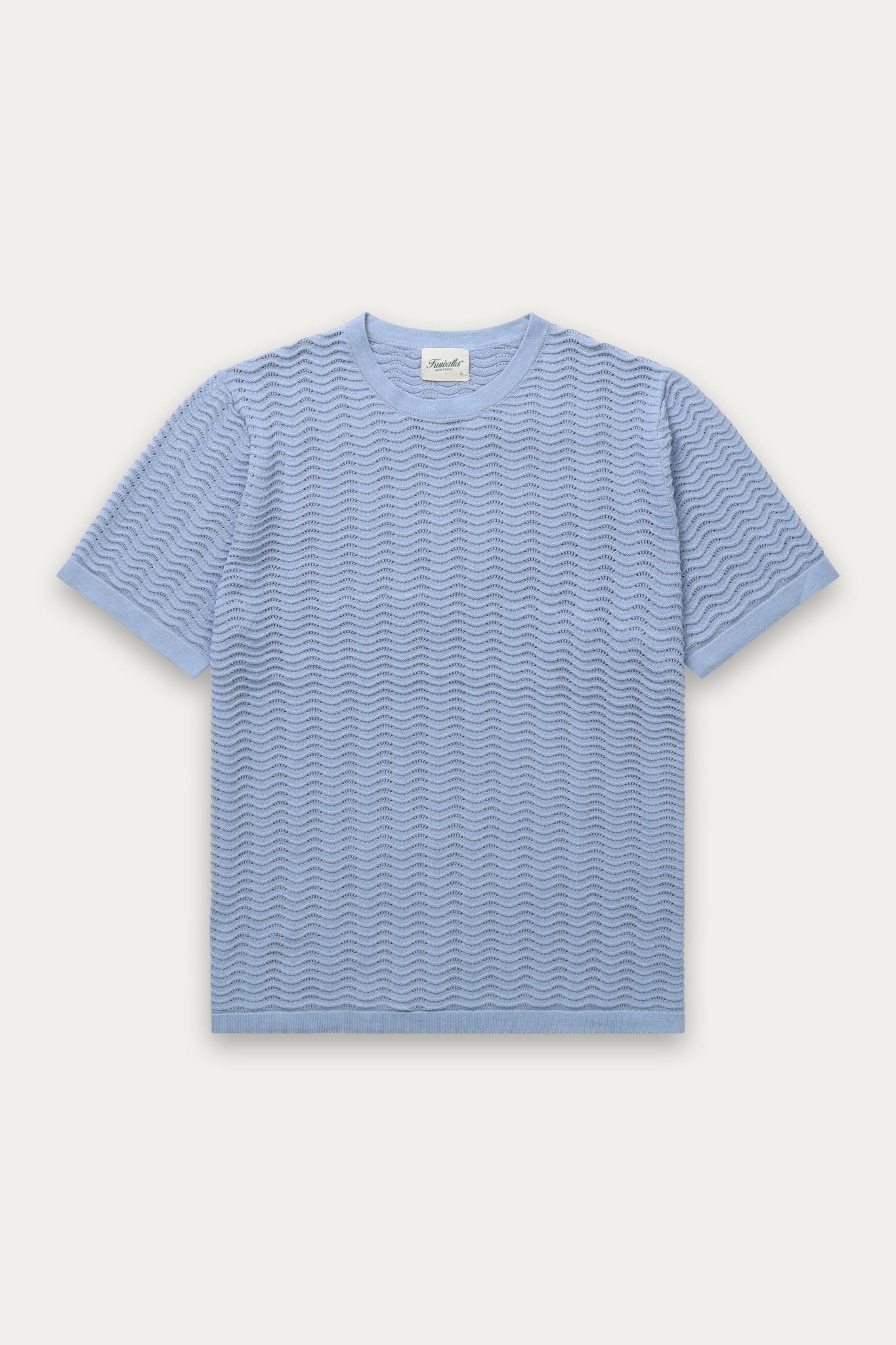 Wave Knit Tee Rain Washed