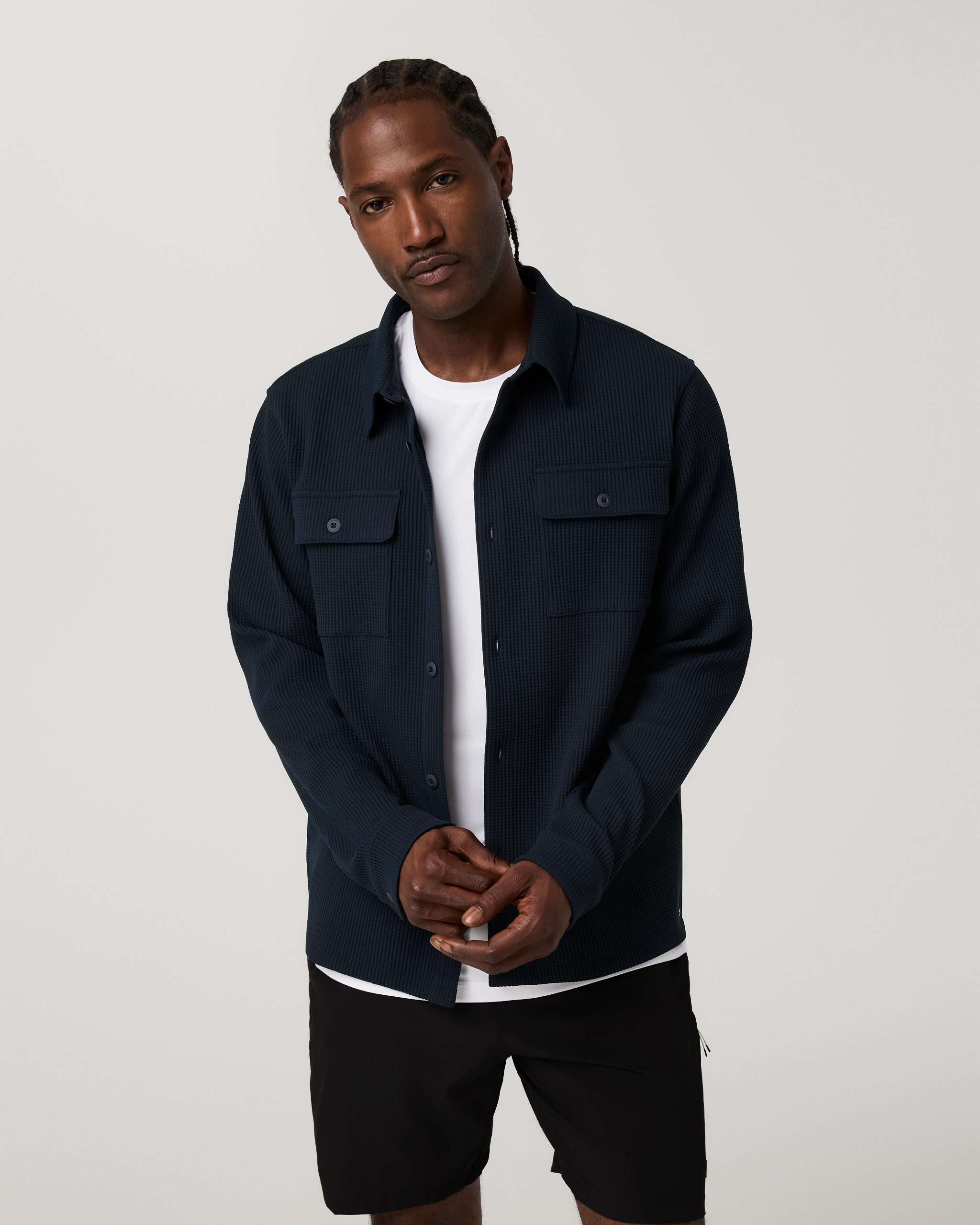 Tech Waffle Shirt Jacket Ink