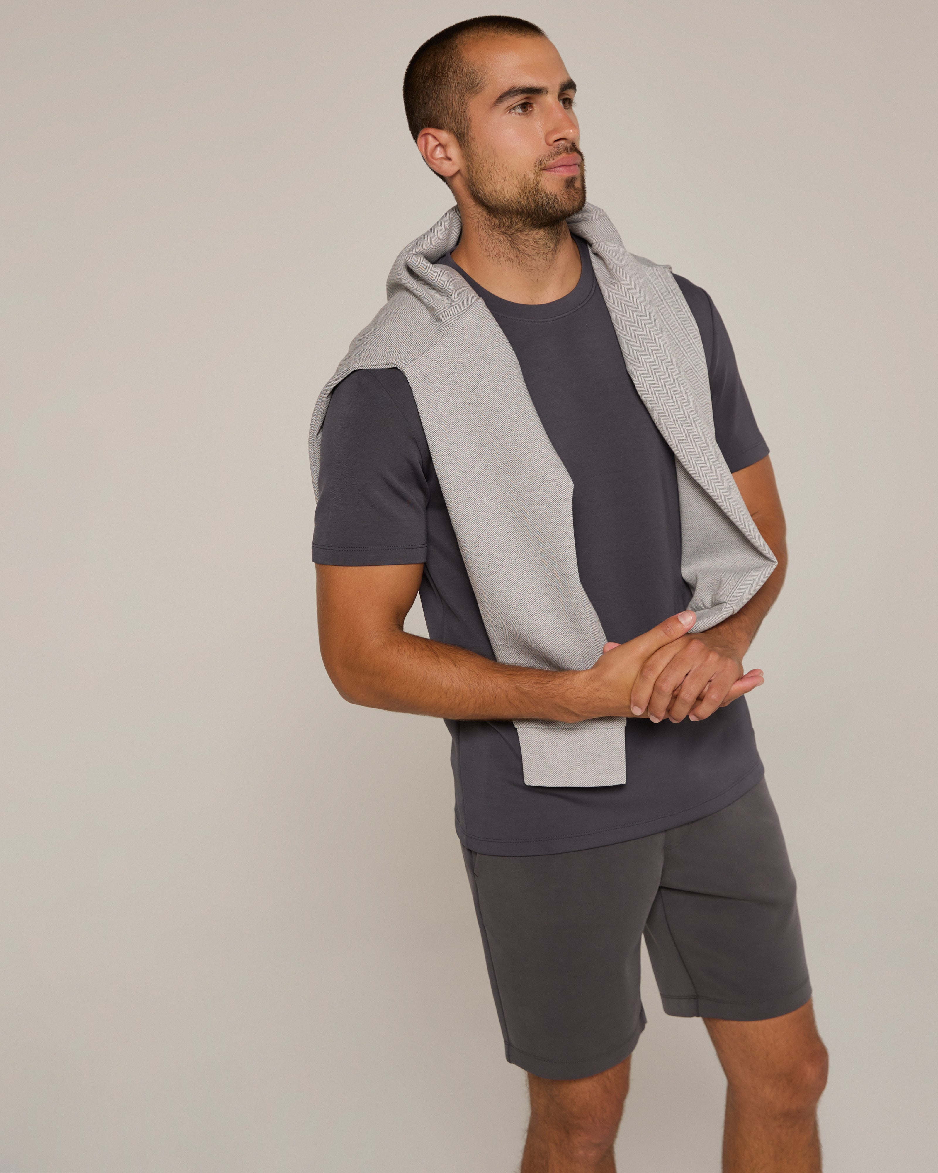 Rev Short Sleeve Modal Tee Anthracite