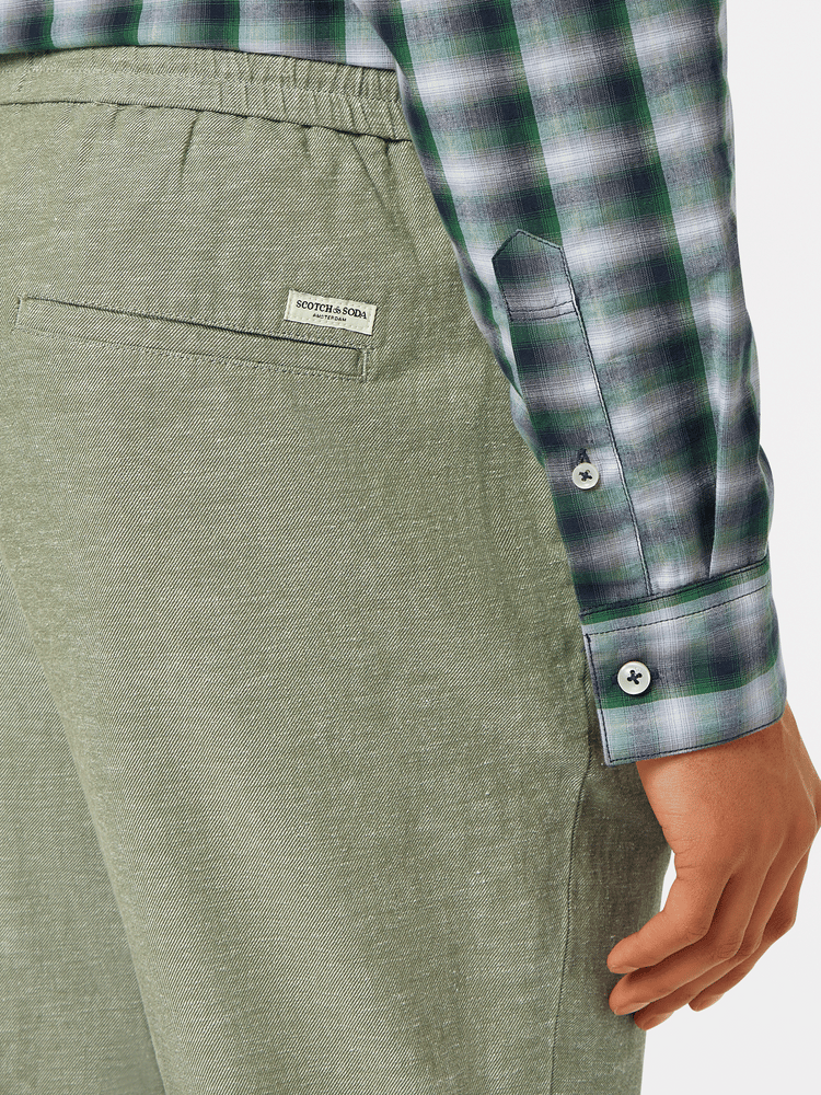 Warren Linen Twill Pant Army