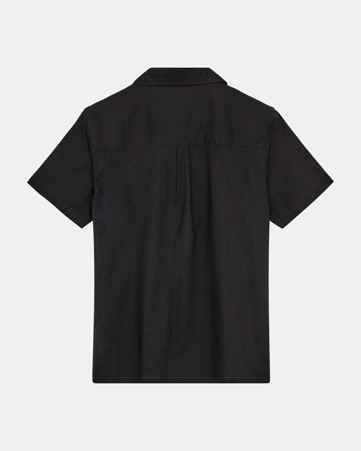 Akleo Short Sleeve Cot/Linen Shirt Caviar