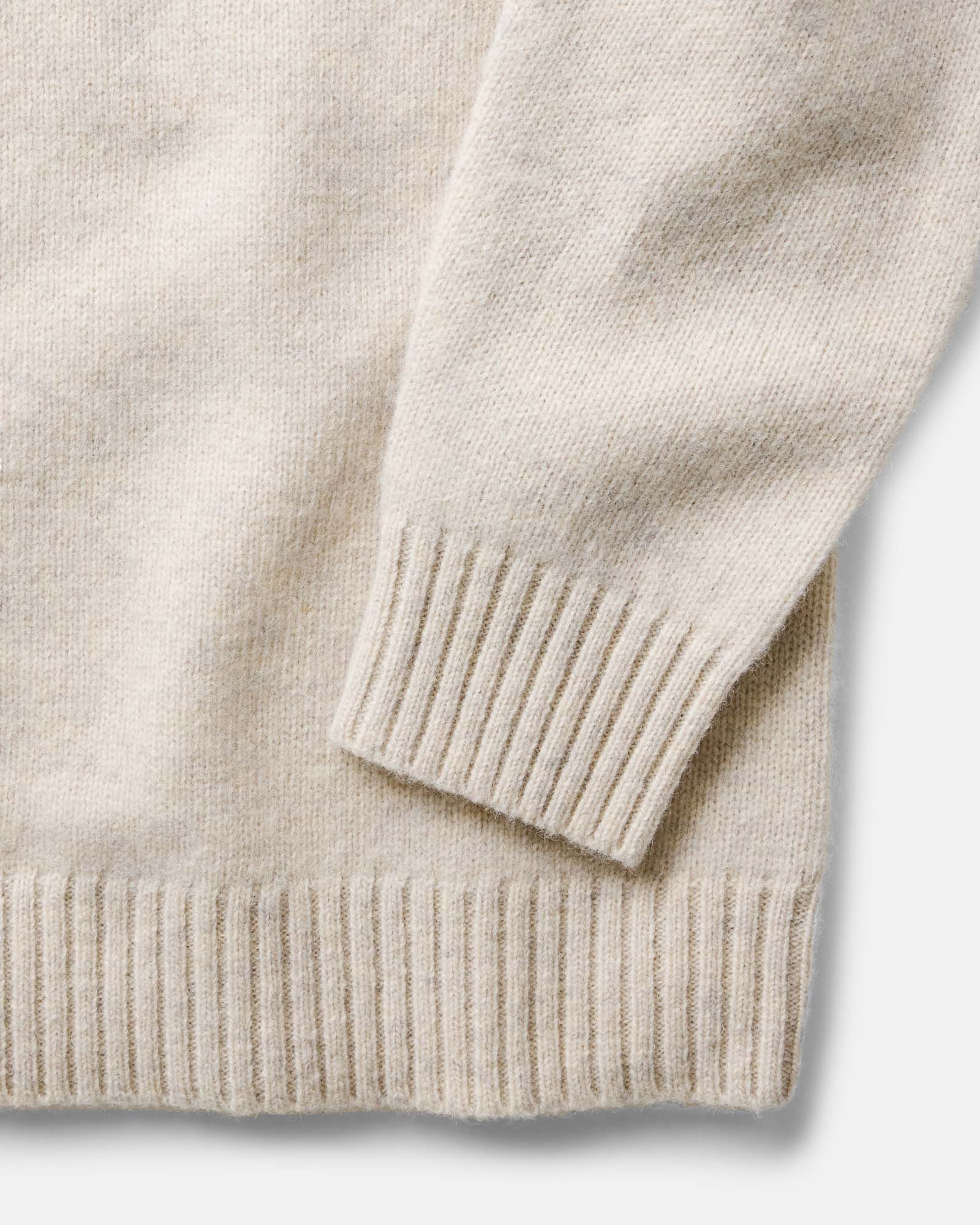 The Eastmoor Sweater in Wool Heather Ivory