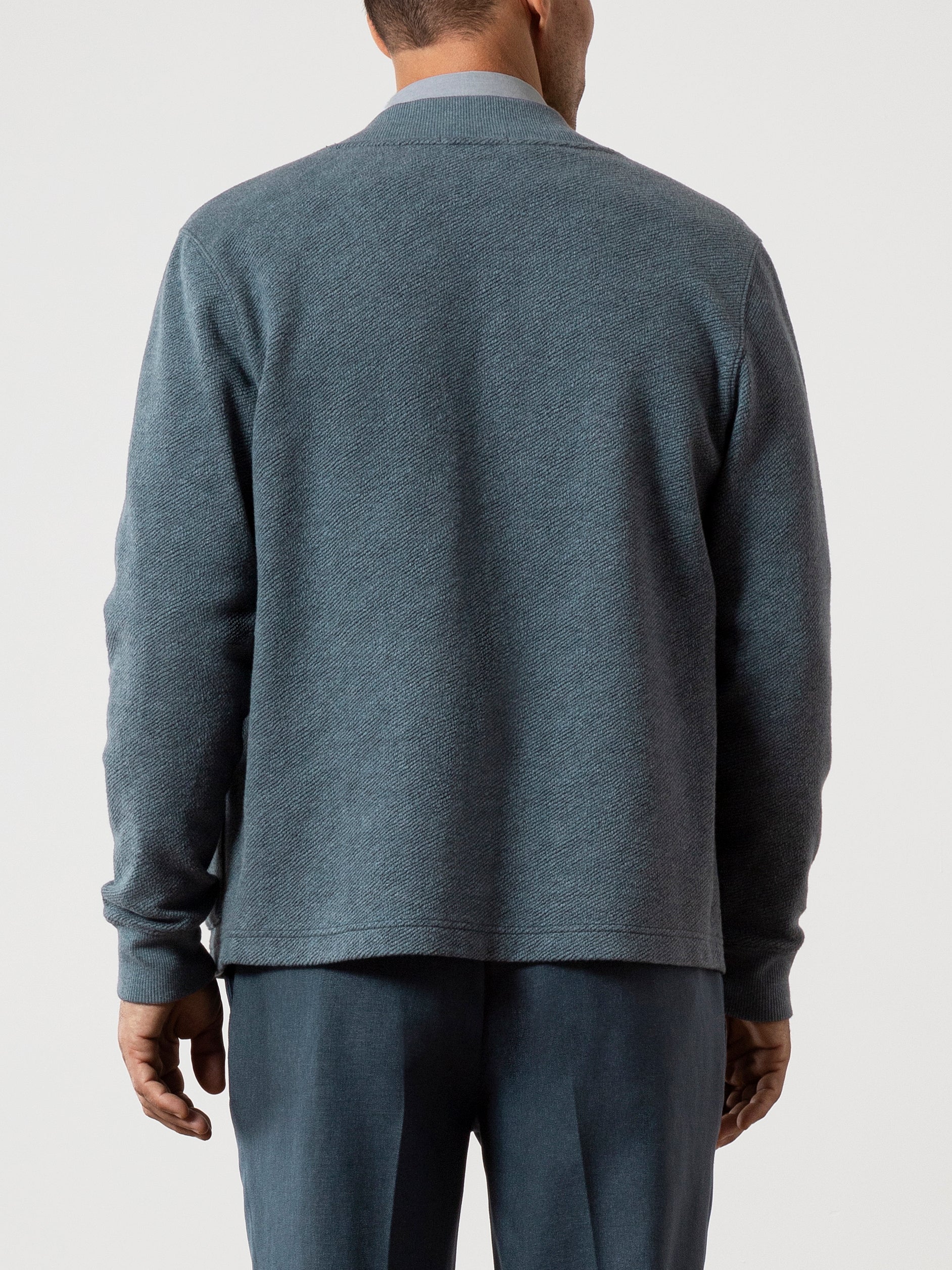 Byron Jacquard Cardigan Yale Blue Heather