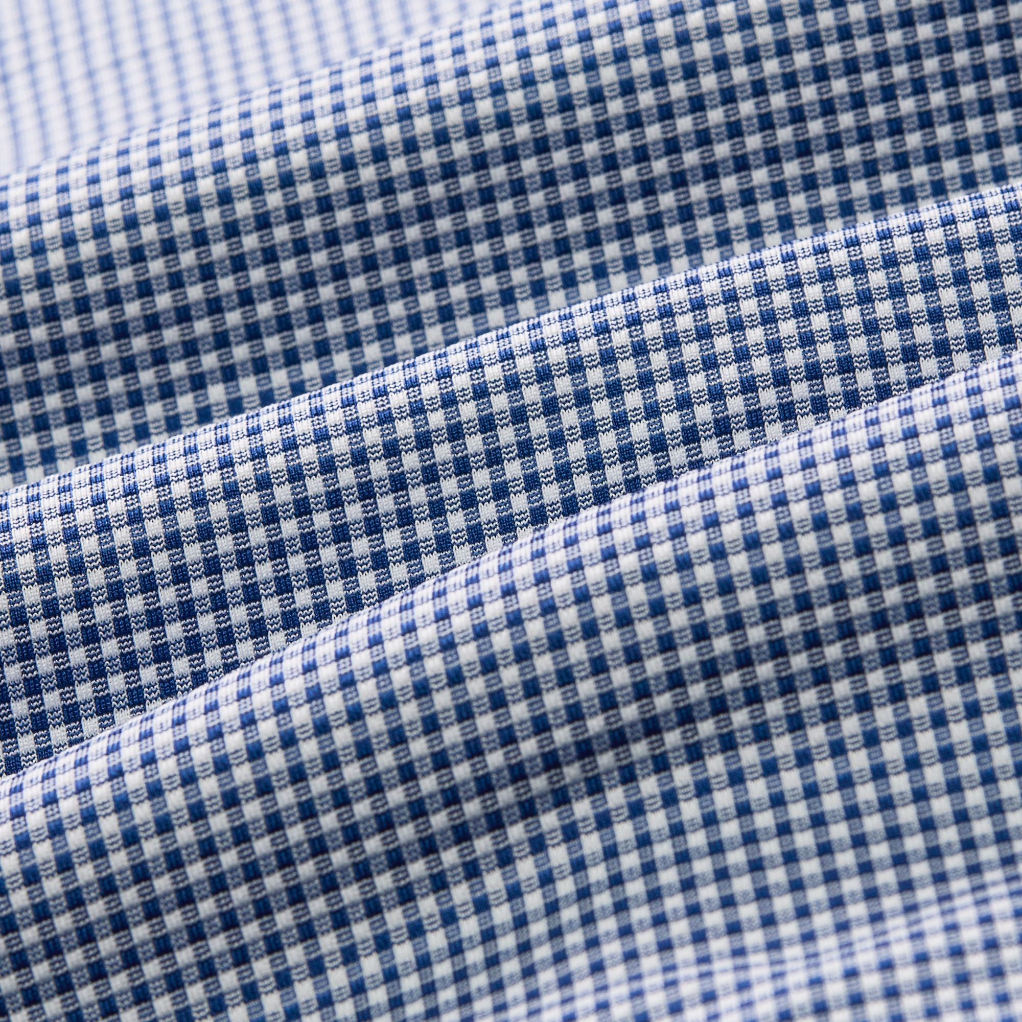 Halyard Long Sleeve Dress Shirt Navy Peter Gingham