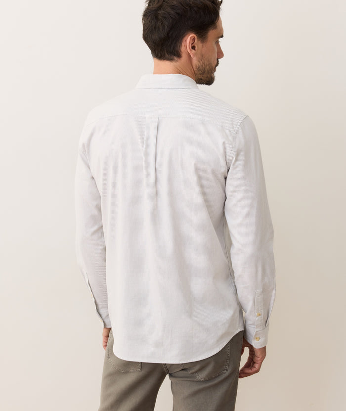 California Oxford Shirt Grey/White Stripe