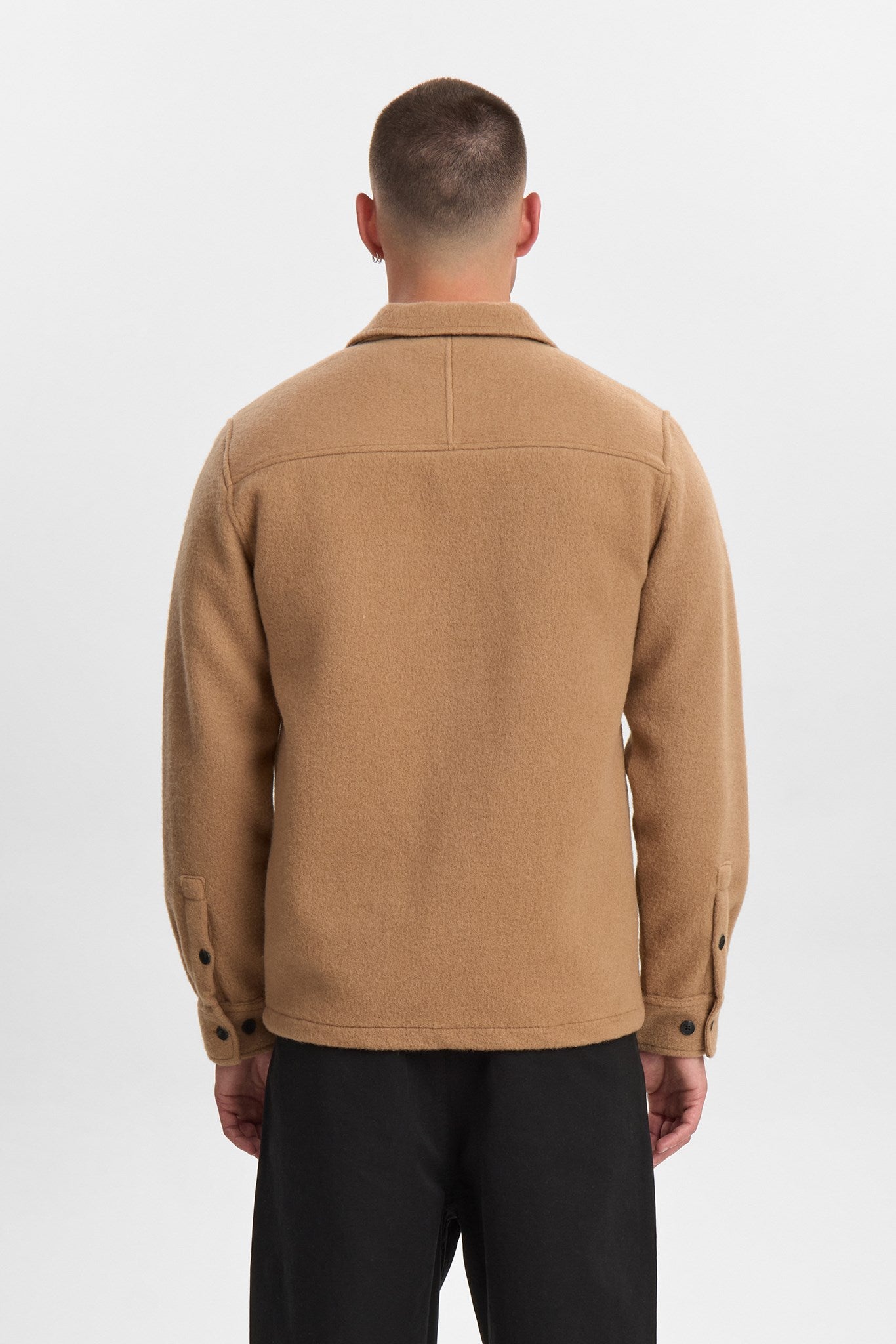 Akoscar Boiled Wool Overshirt Tiger's Eye
