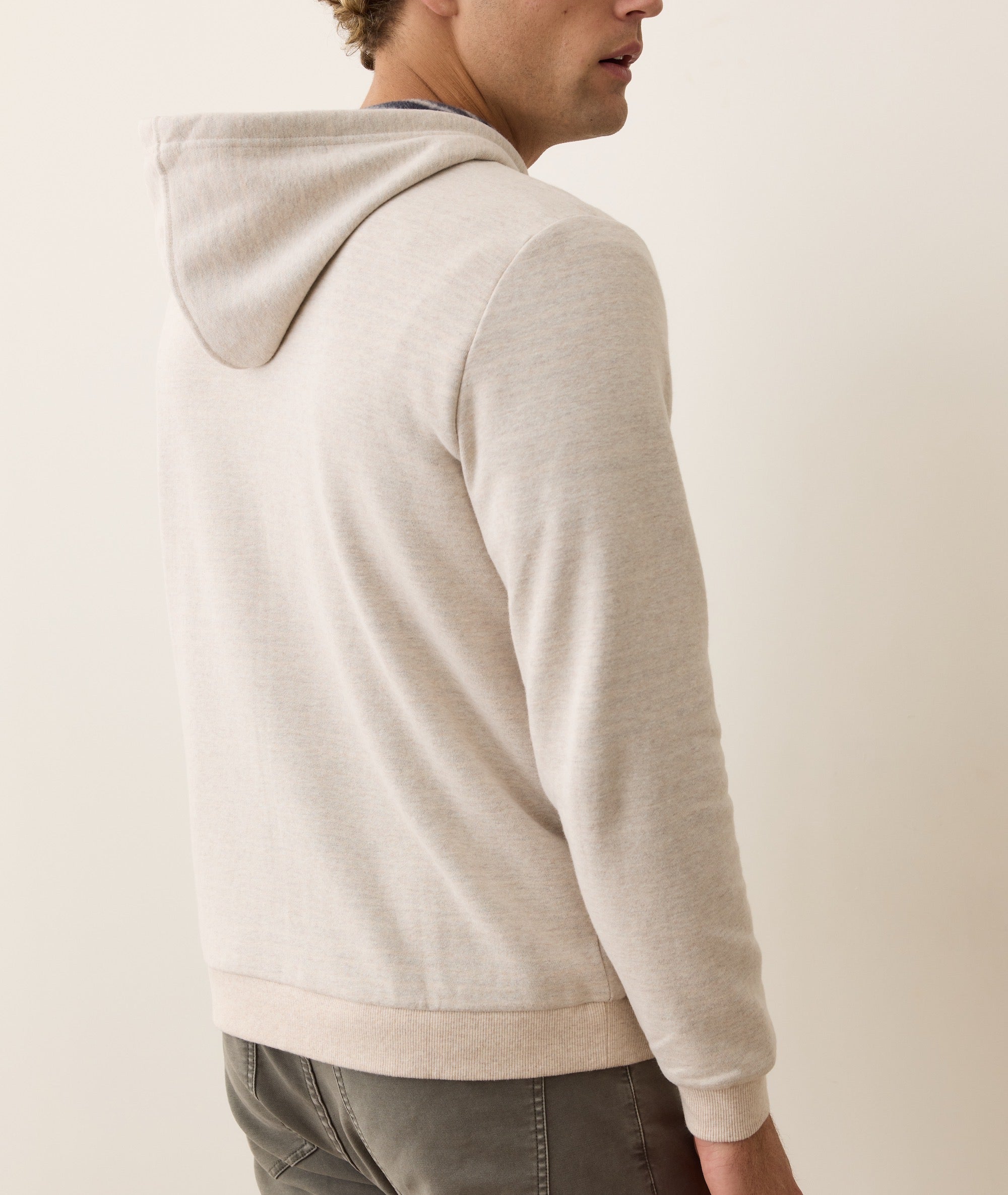 Cloud 9 Fleece Full Zip Hoodie Oatmeal Stripe