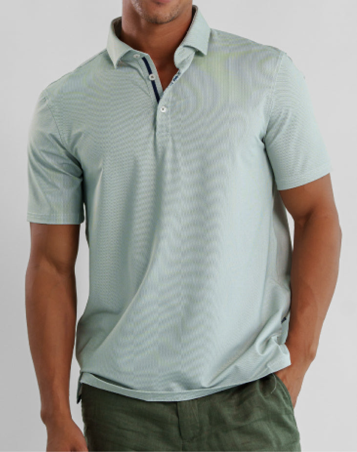 Apex Pique Polo - Basic Birdseye Olive Green
