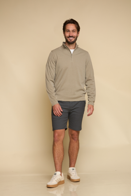 Maverick Qtr Zip Steel Grey