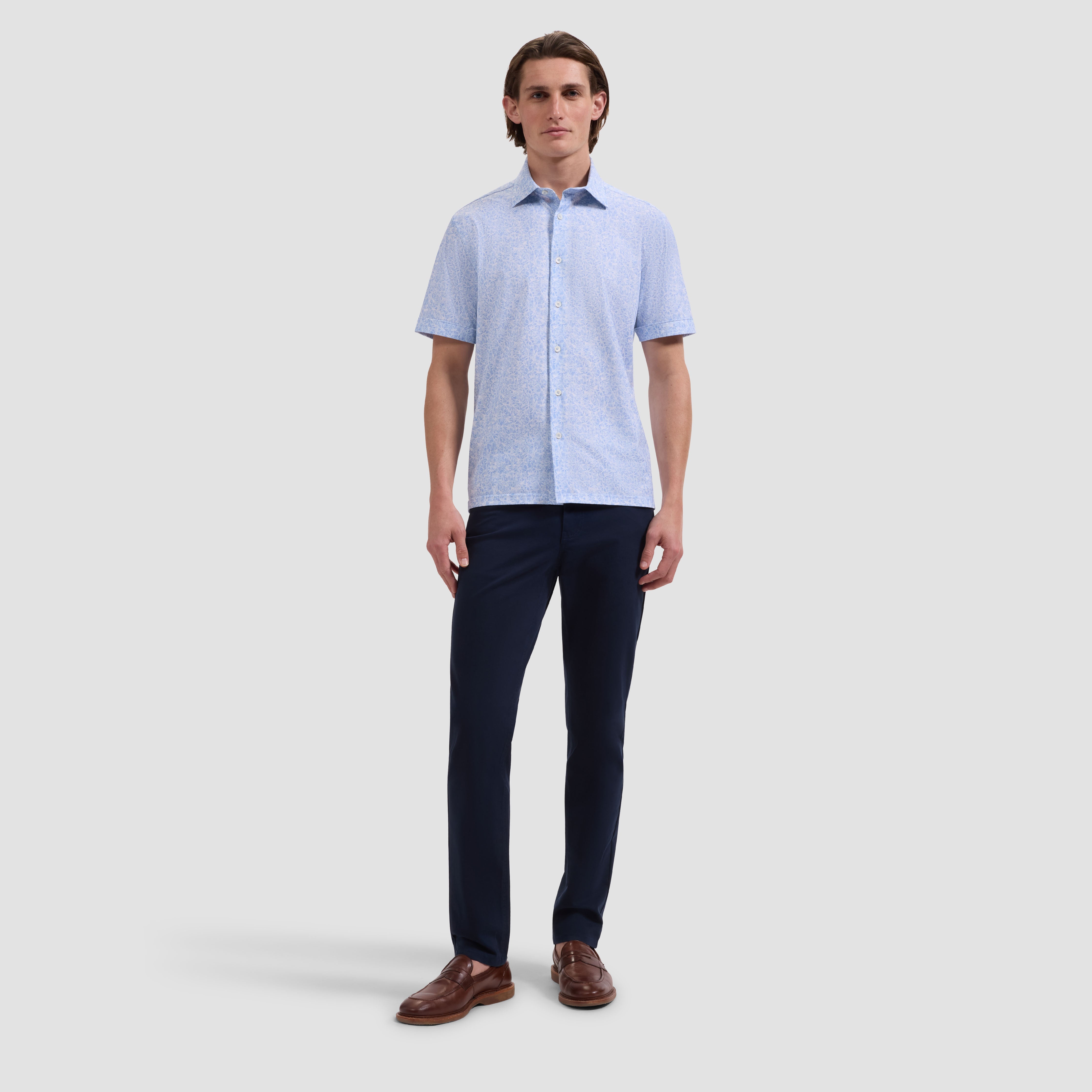 OOOHCotton Milo Short Sleeve Shirt Air Blue