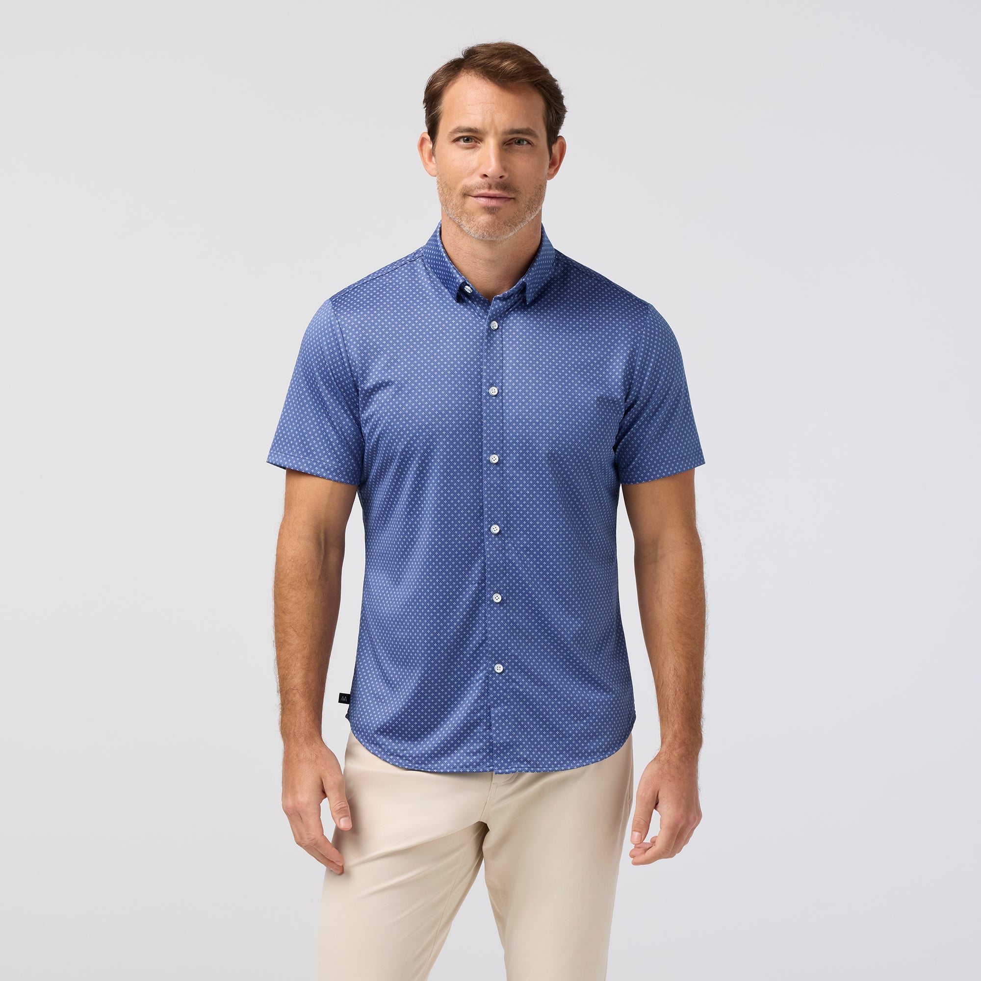 Halyard Short Sleeve Dress Shirt Coastal Fjord Star