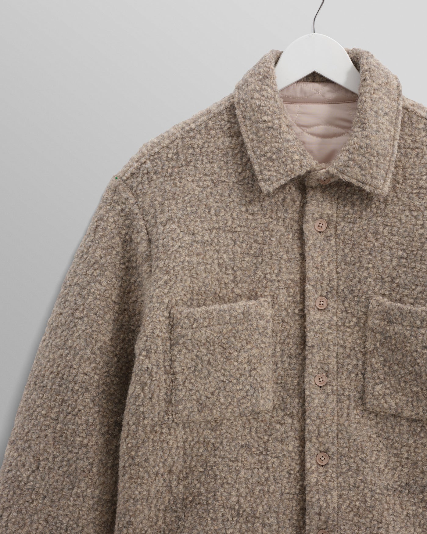 Mount Reversible Overshirt - Bobble Wool Natural