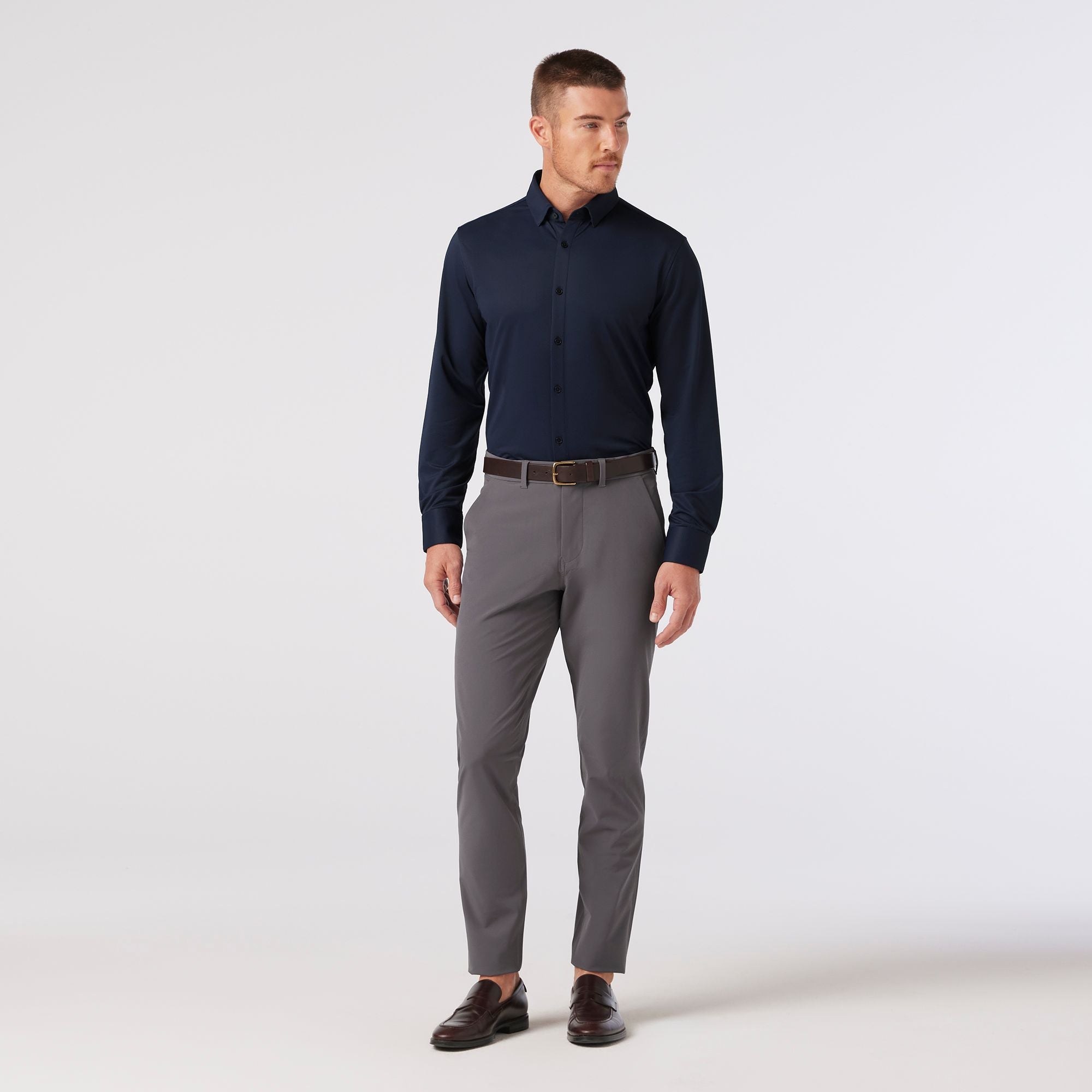 Halyard Long Sleeve Dress Shirt Navy