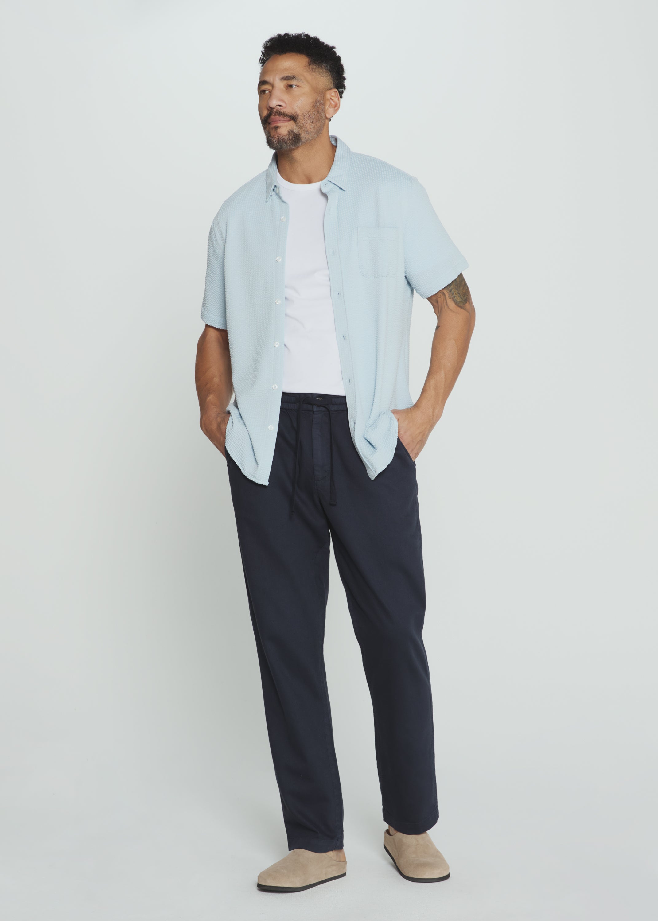 Laguna Linen Pull-On Pant Navy