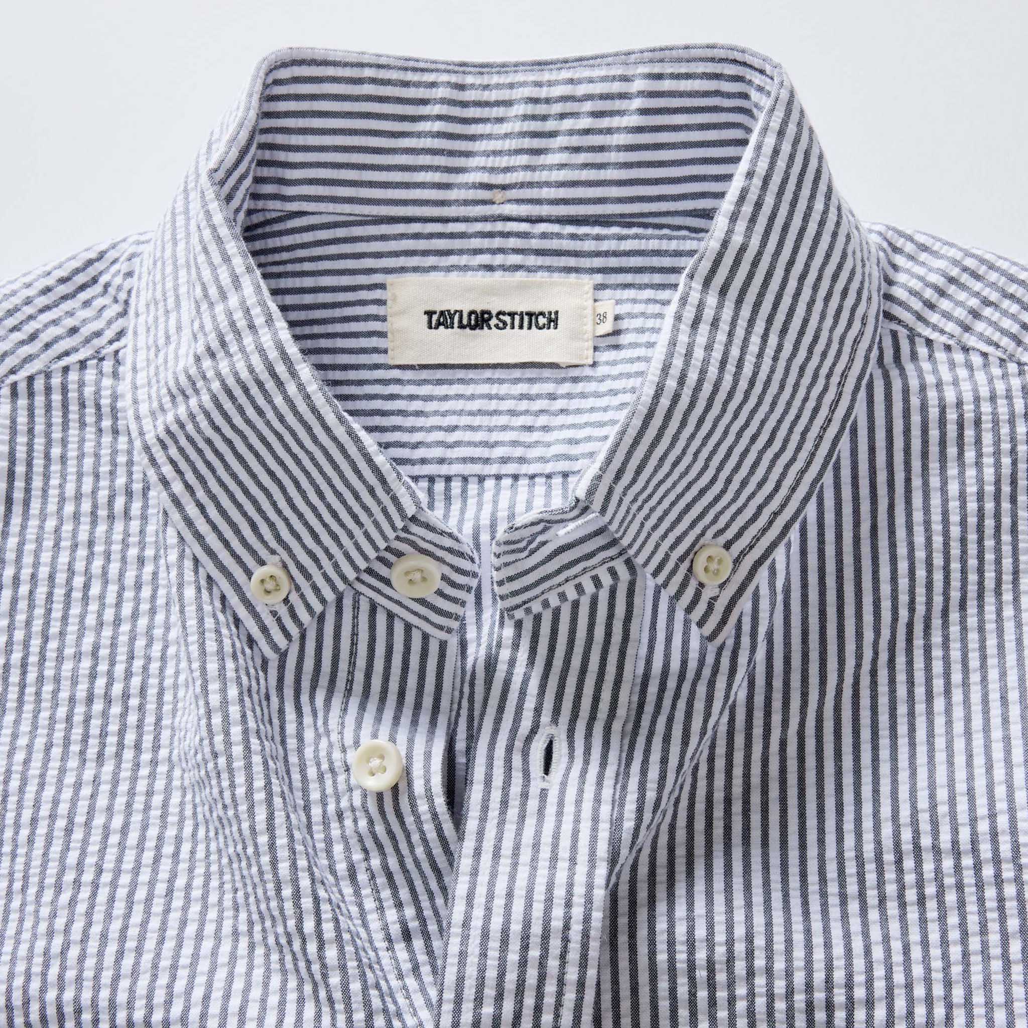 The Jack Shirt Navy Stripe Seersucker