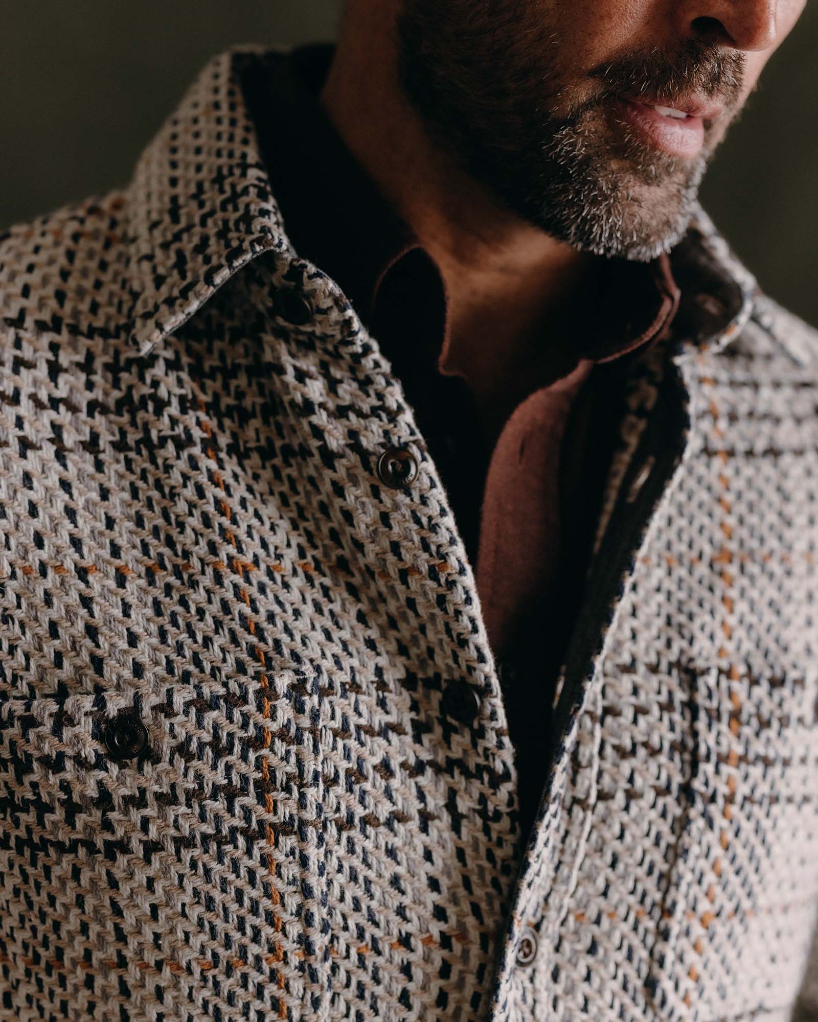 The Cutter Overshirt in Plaid Stone
