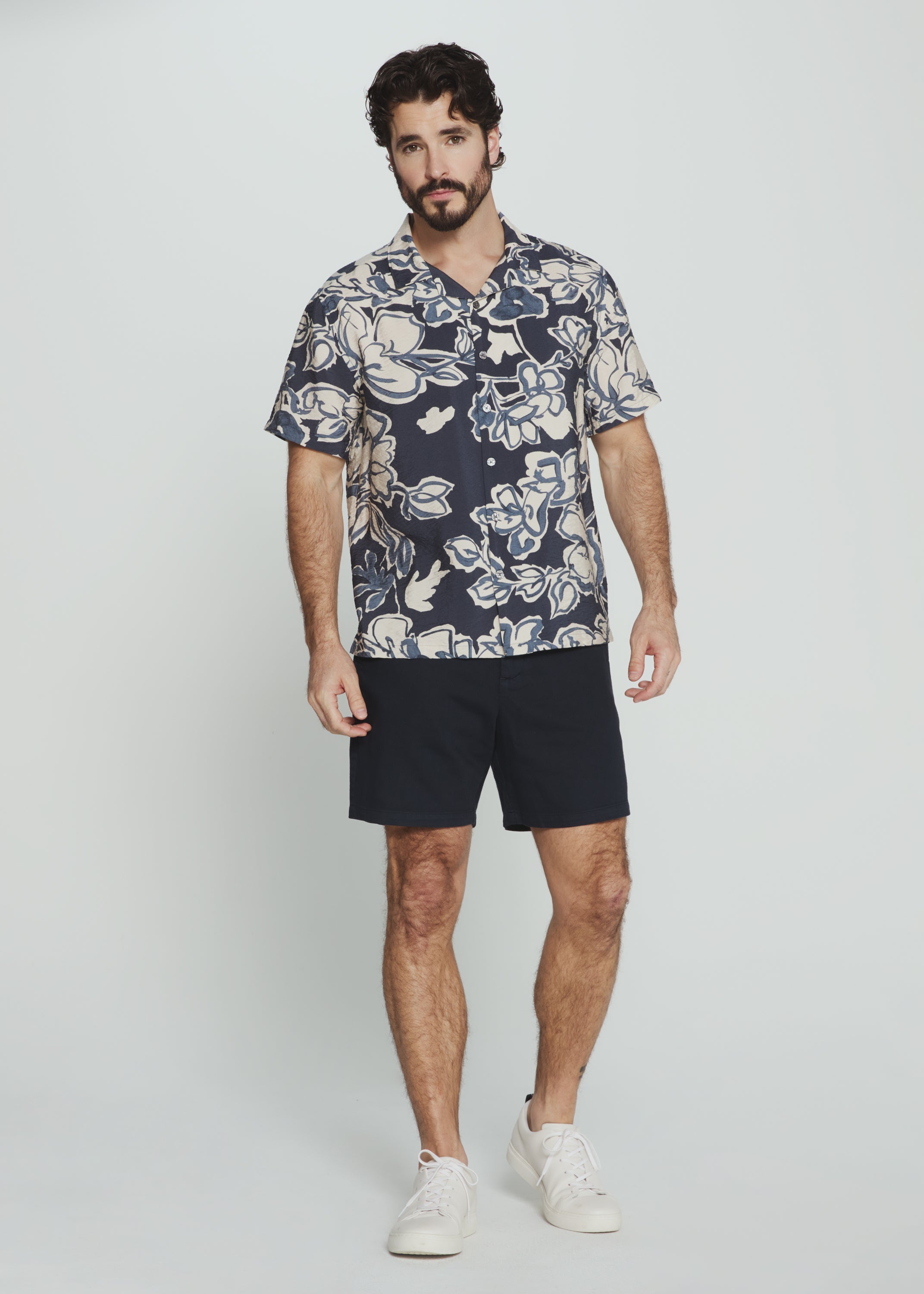 Laguna Linen Short - 7" Navy