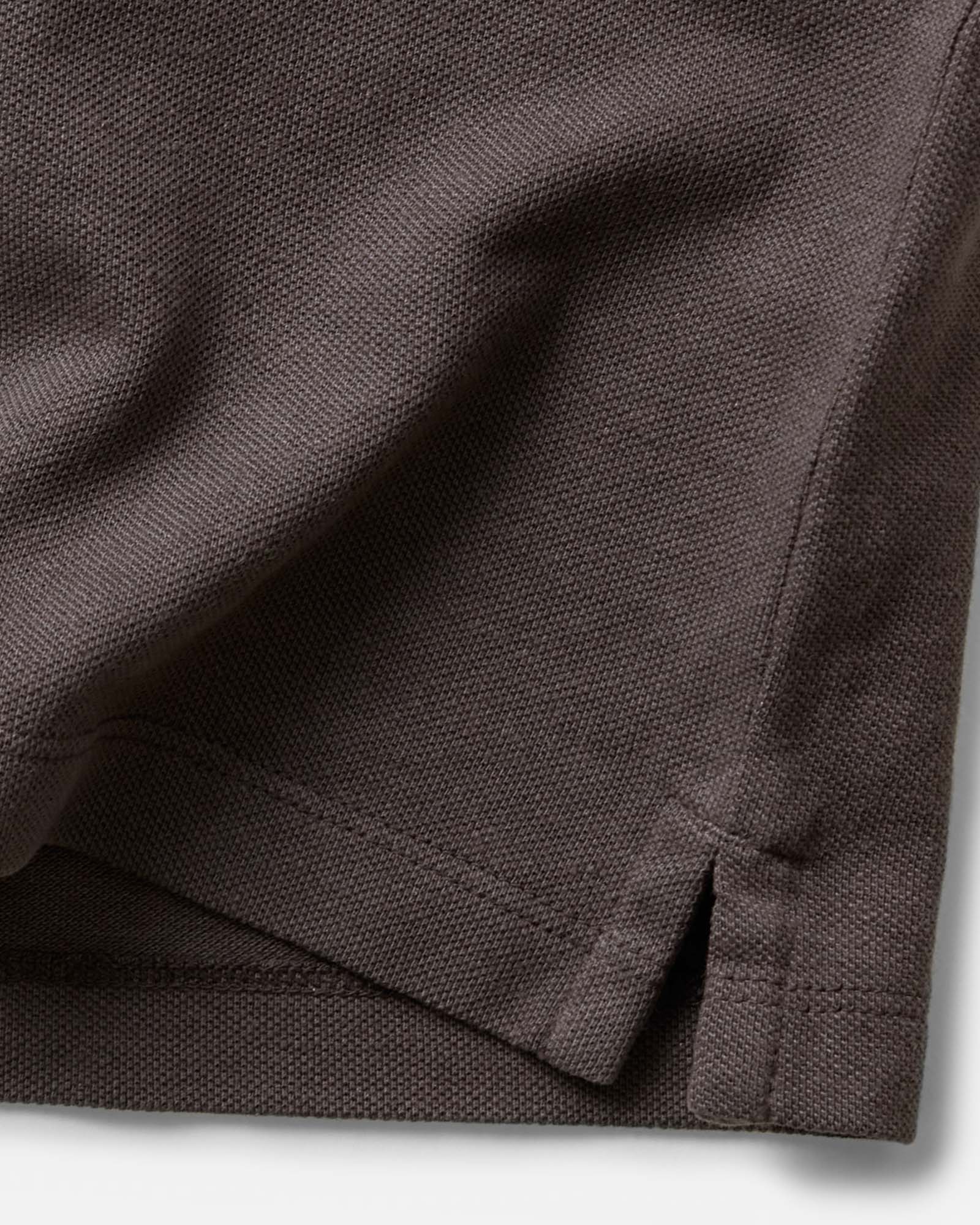 The Baseline Polo Asphalt Pique